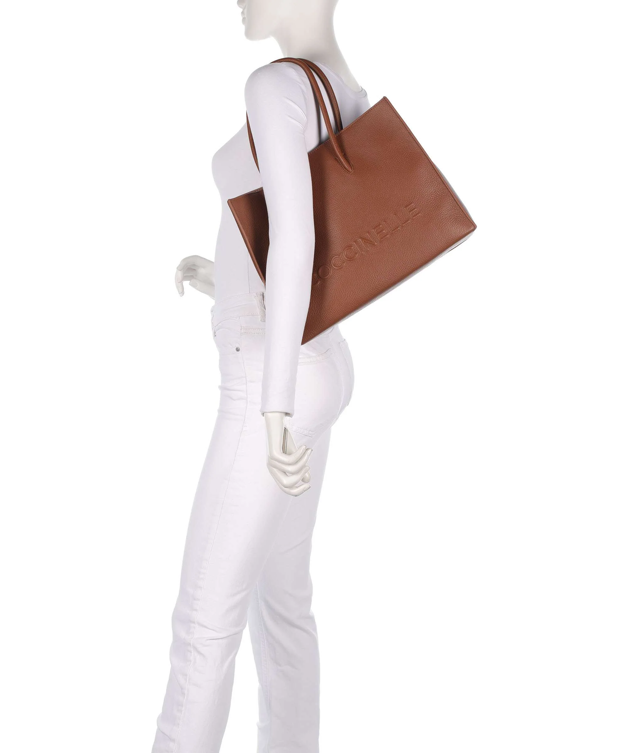 Coccinelle Myrtha Maxi Logo Torba na zakupy cognac - Image 3