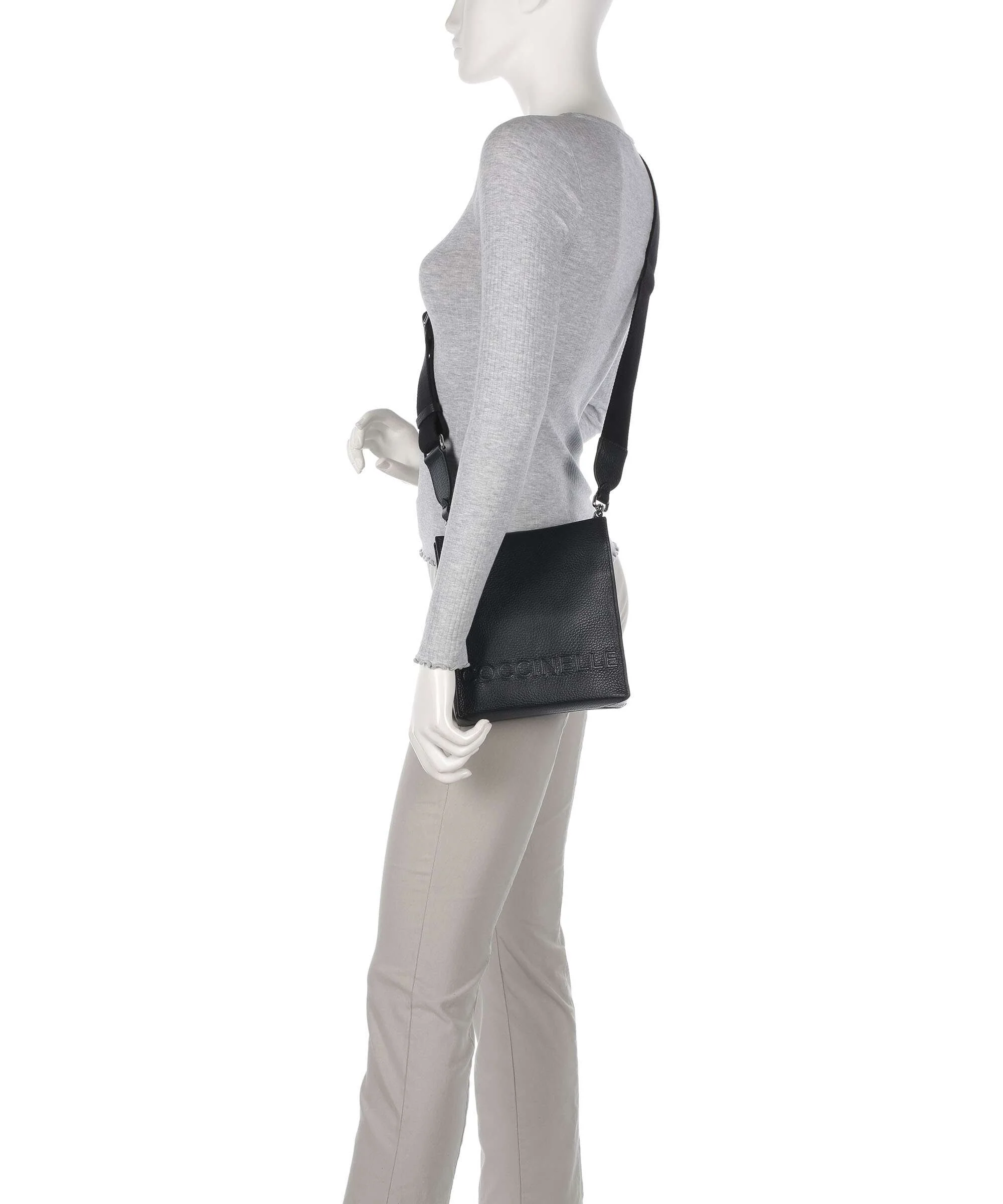 Coccinelle Myrtha Maxi Logo Torba przez ramię noir - Image 3