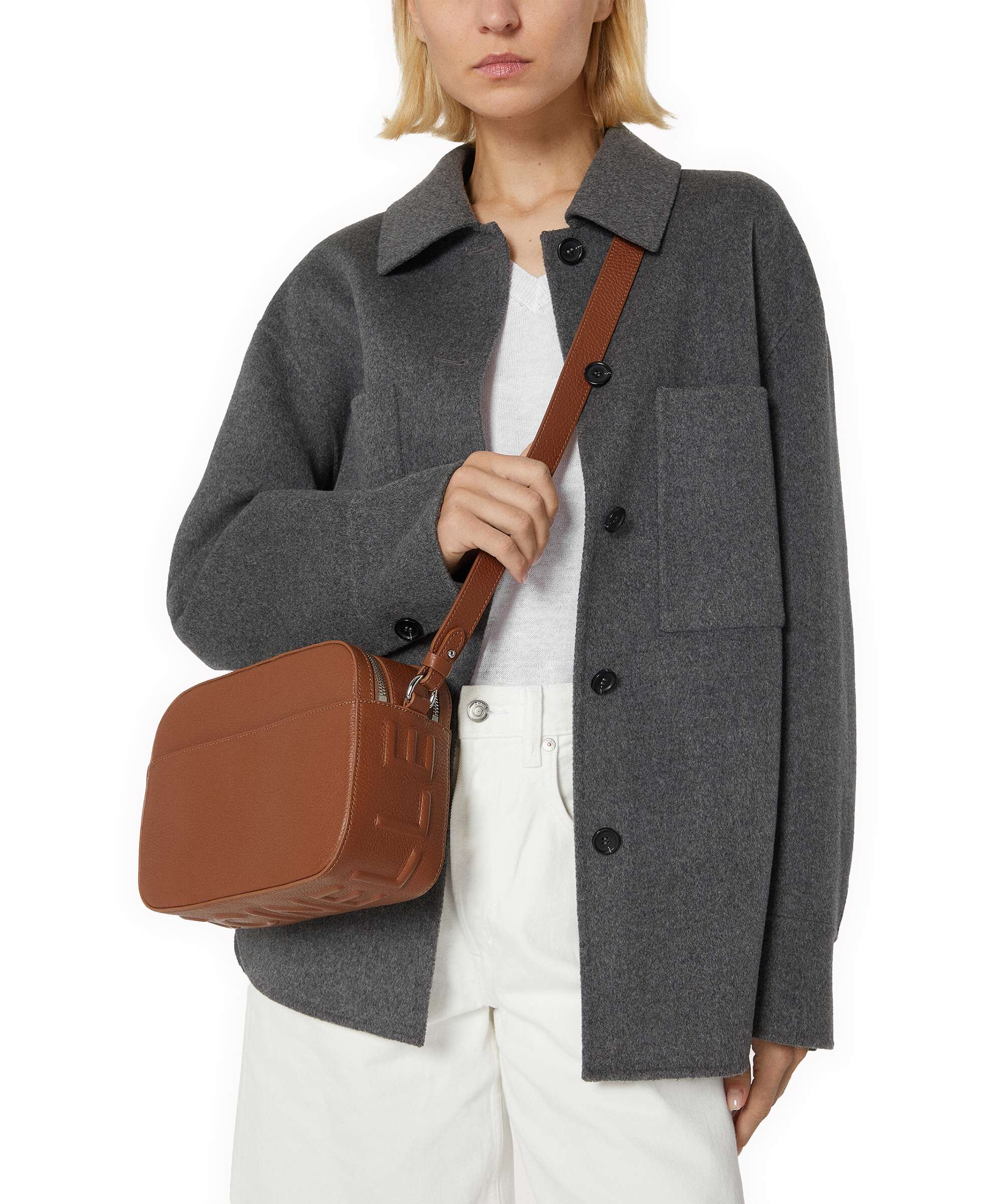 Coccinelle Myrtha Maxi Logo Torba przez ramię cognac - Image 3