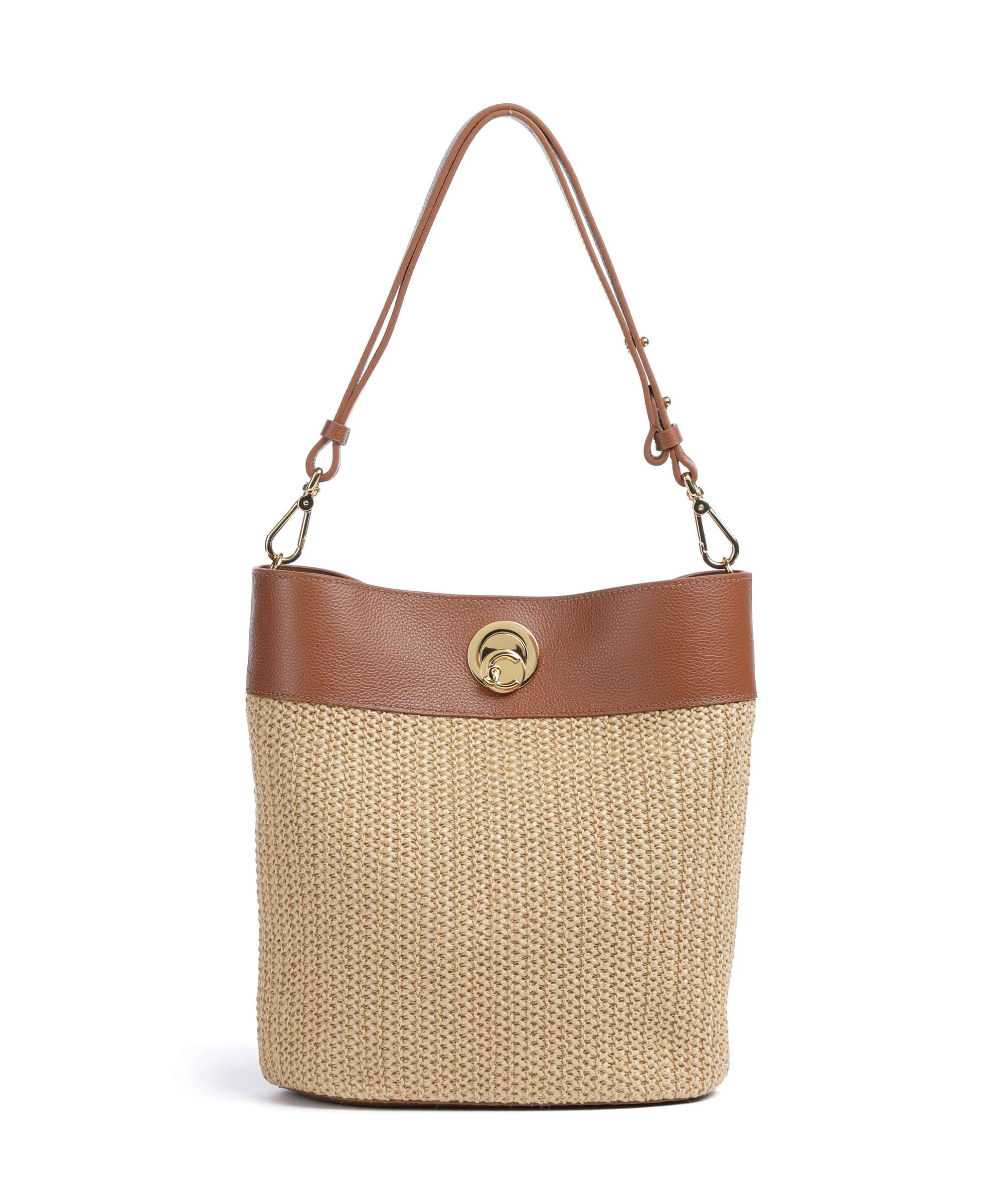 Coccinelle Nikla Torebka worek natural/cognac