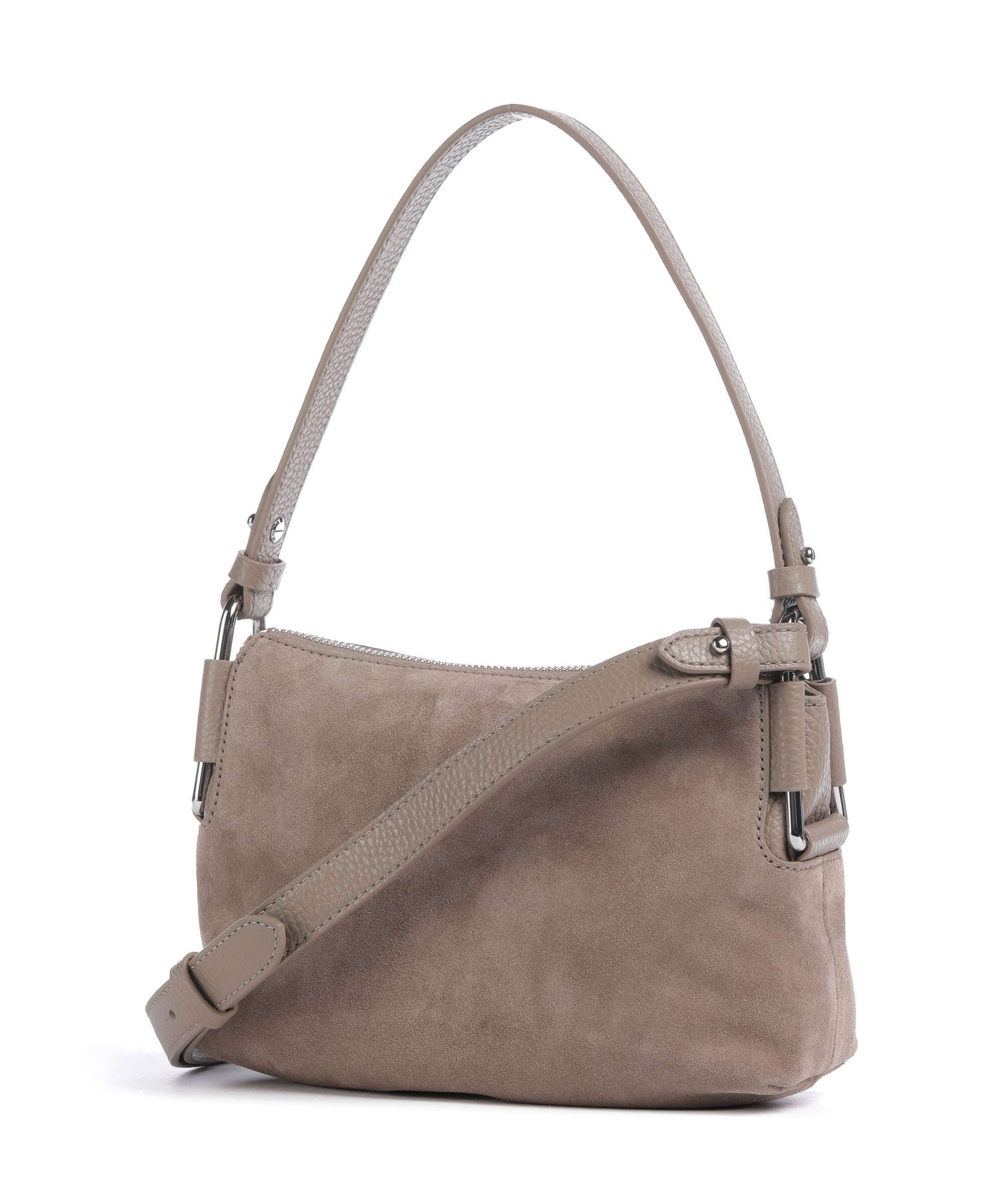 Coccinelle Rebekka Suede Torba na ramię warm taupe - Image 2