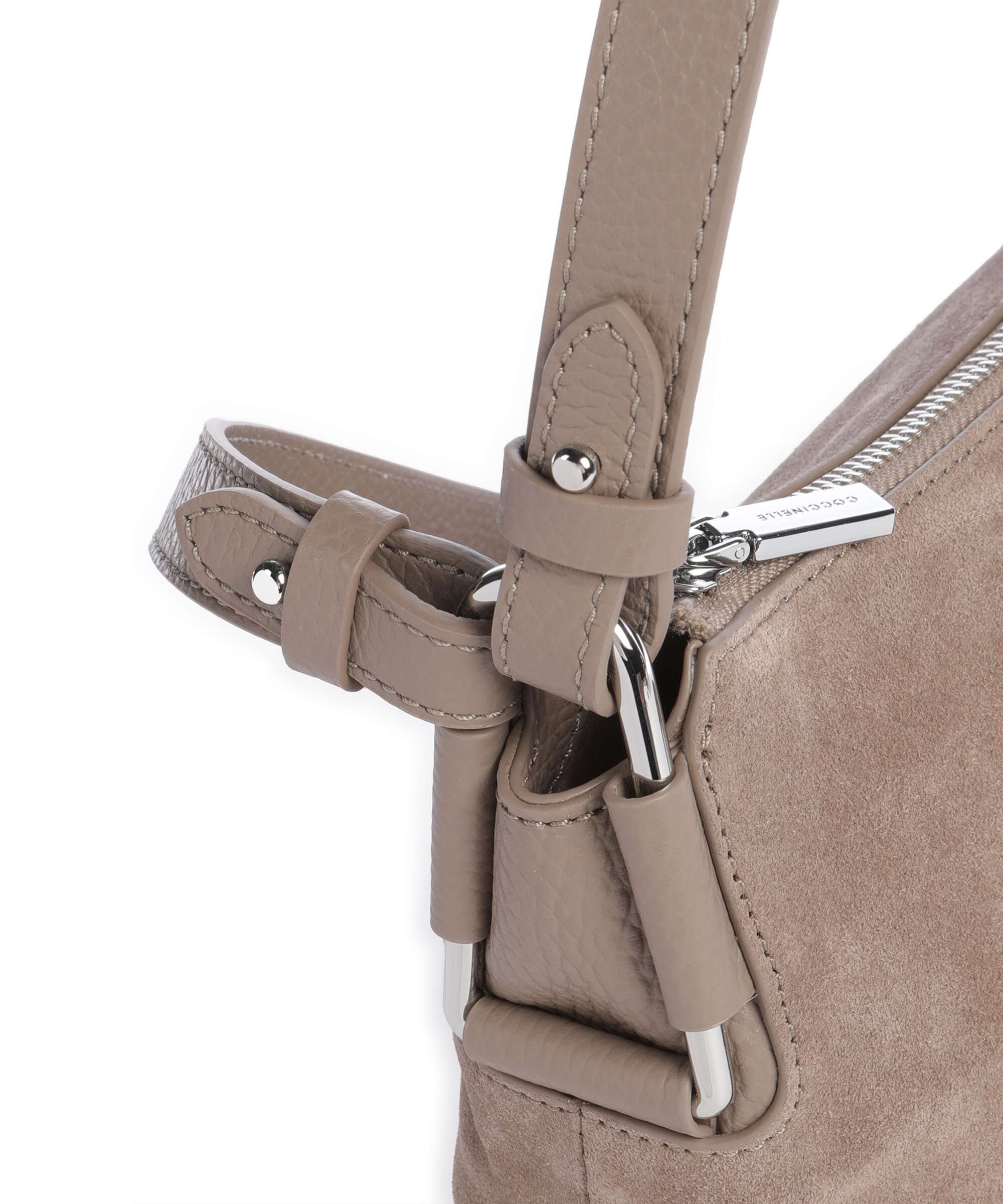 Coccinelle Rebekka Suede Torba na ramię warm taupe - Image 5