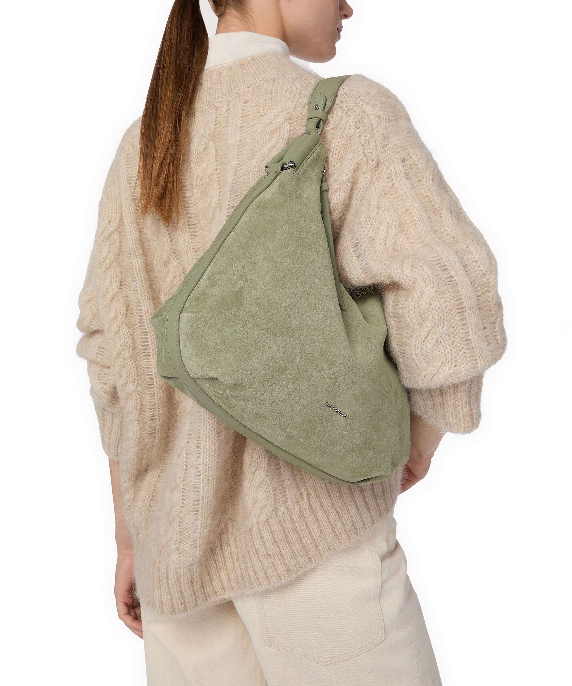 Coccinelle Rebekka Suede Torebka worek greenery - Image 4