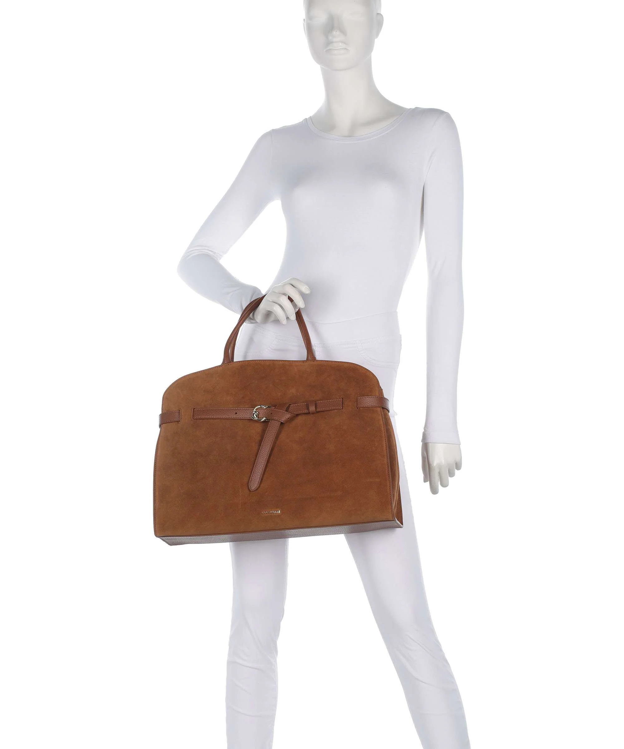 Coccinelle Sabine Suede Torebka cognac - Image 3