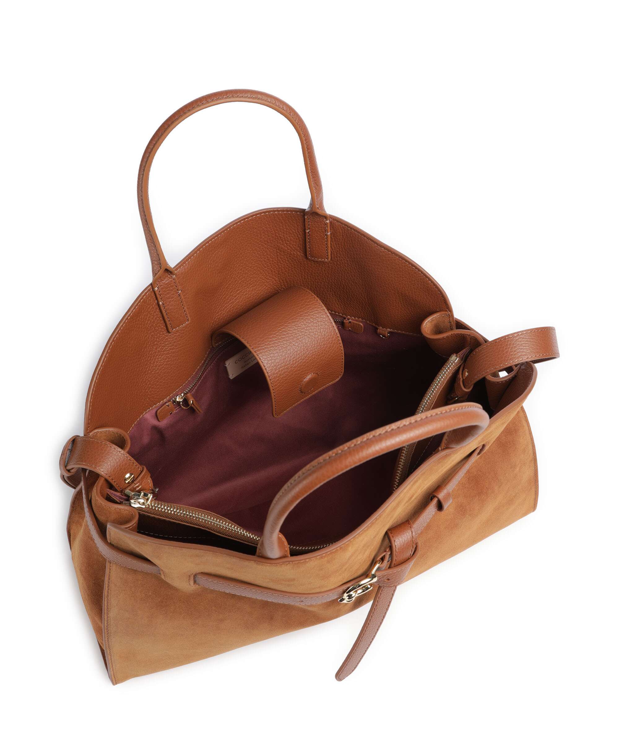 Coccinelle Sabine Suede Torebka cognac - Image 5