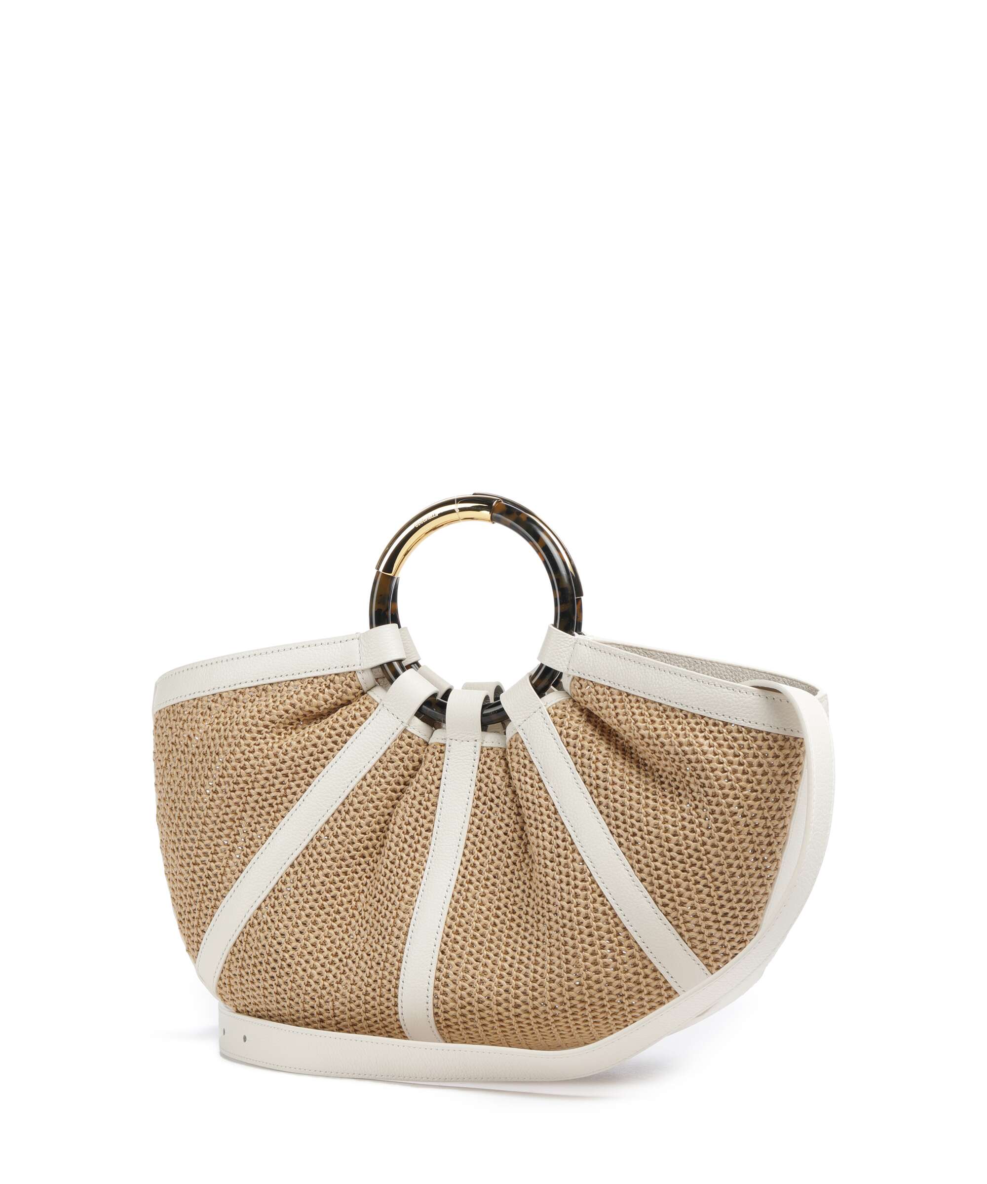Coccinelle Shell Straw Torebka natural/pearl - Image 2