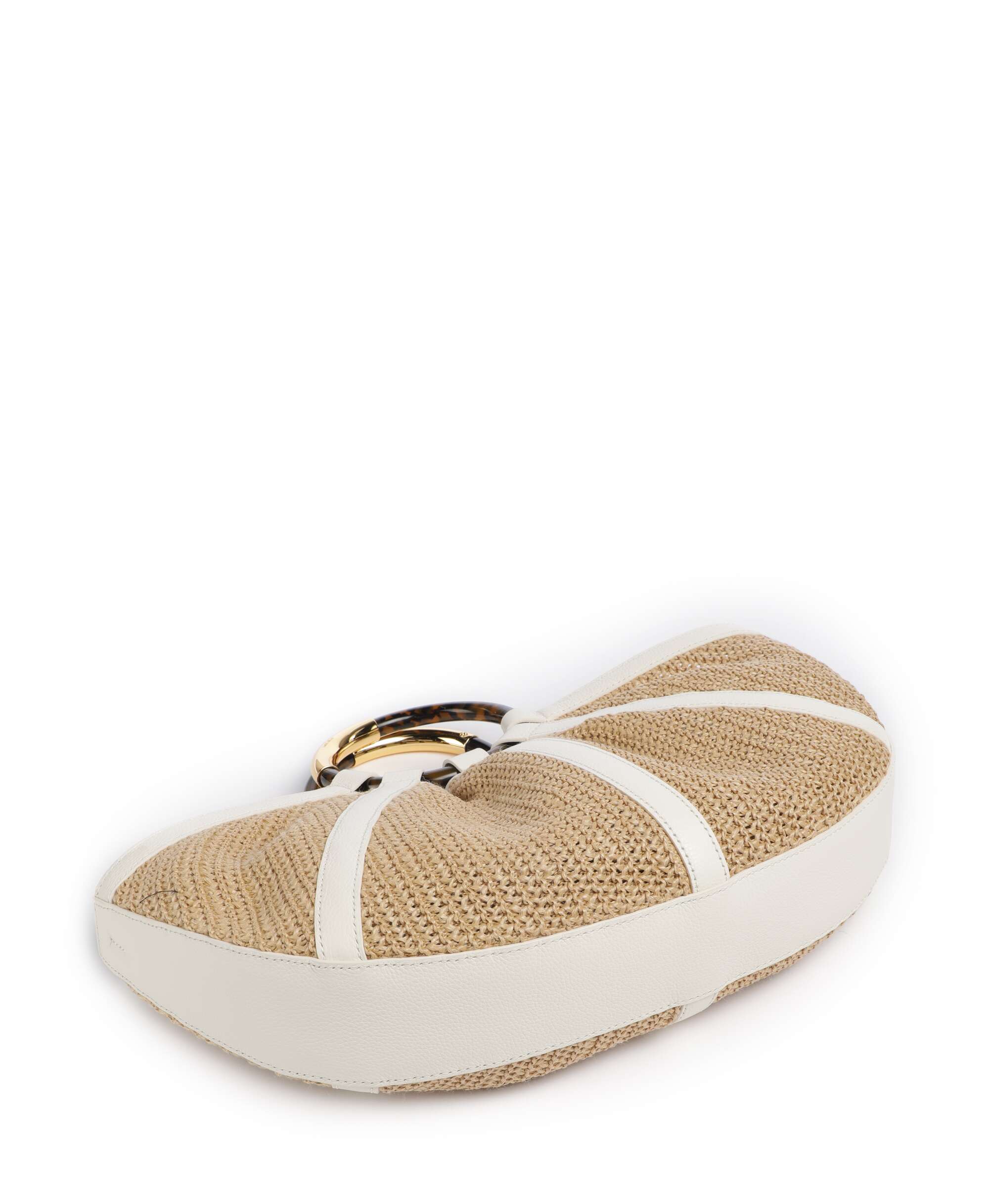 Coccinelle Shell Straw Torebka natural/pearl - Image 5