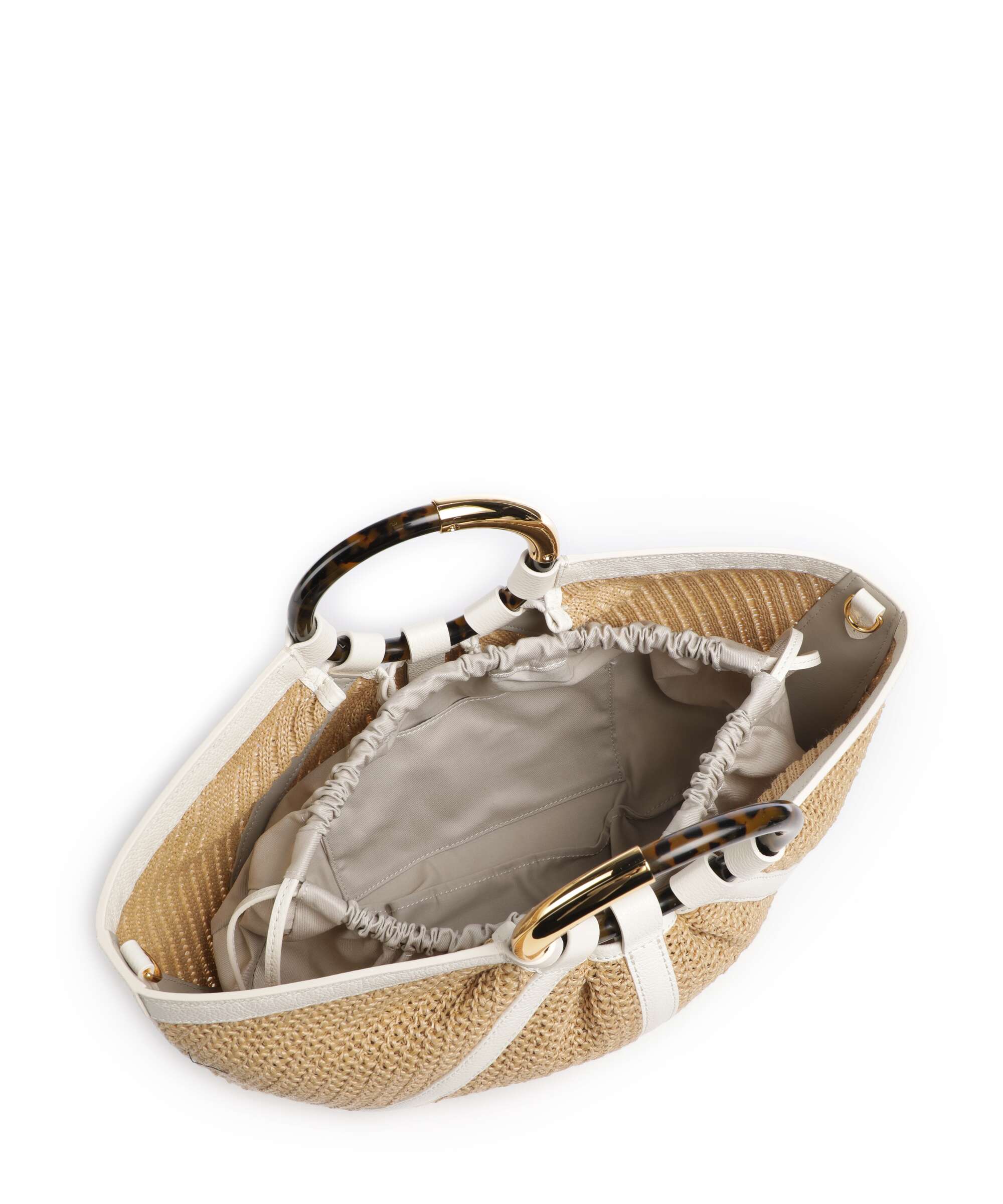 Coccinelle Shell Straw Torebka natural/pearl - Image 7