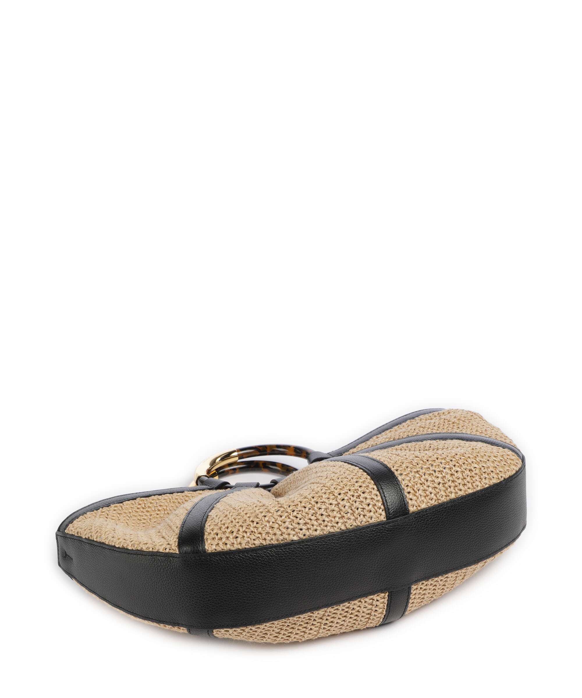 Coccinelle Shell Straw Torebka natural/noir - Image 5
