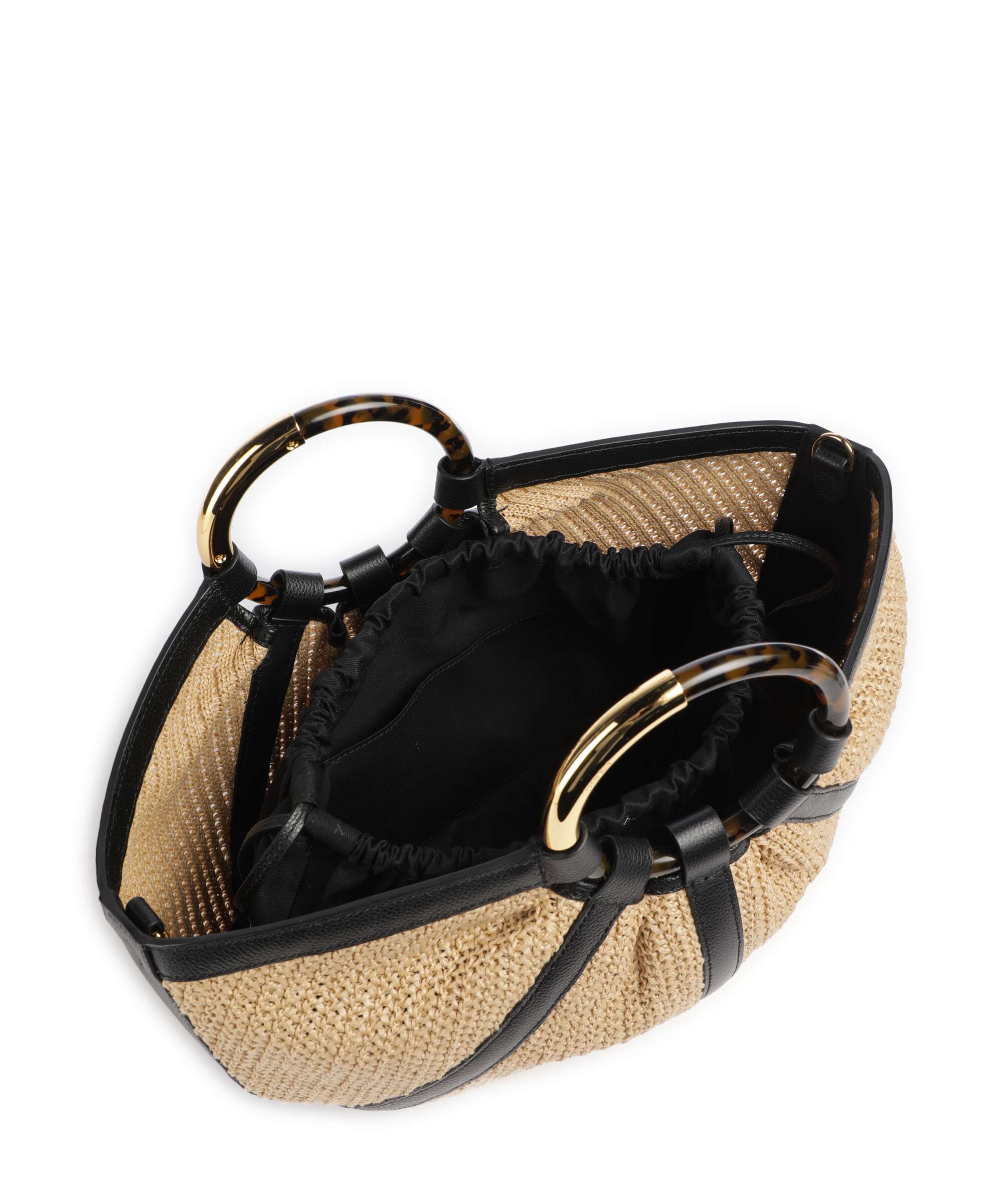 Coccinelle Shell Straw Torebka natural/noir - Image 7