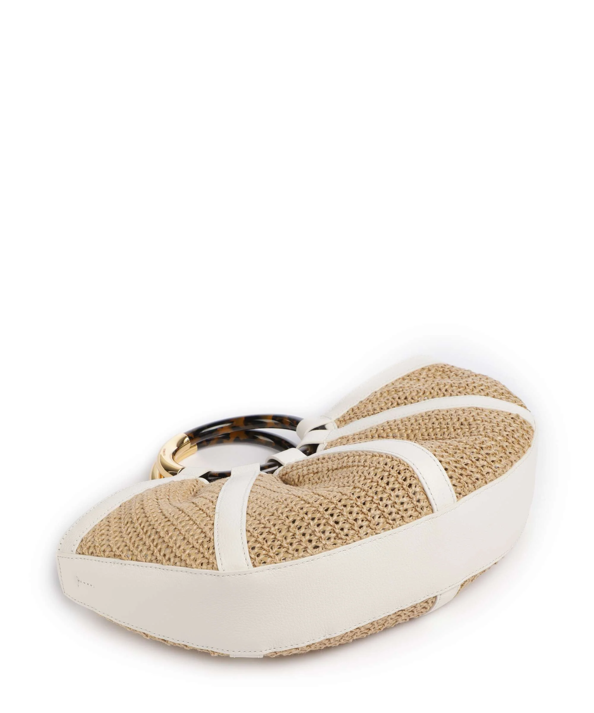 Coccinelle Shell Straw Torebka natural/pearl - Image 5