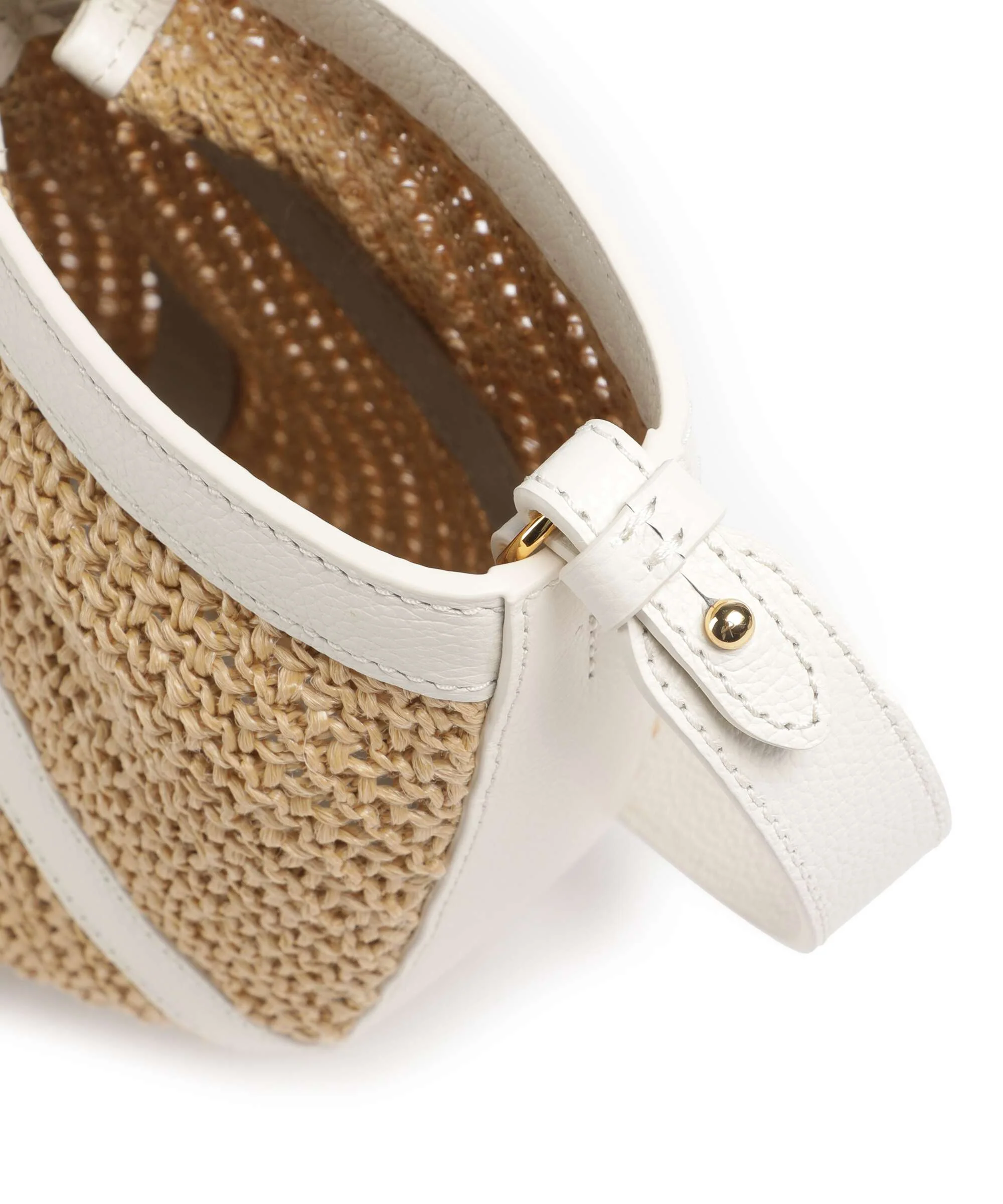 Coccinelle Shell Straw Torebka natural/pearl - Image 6