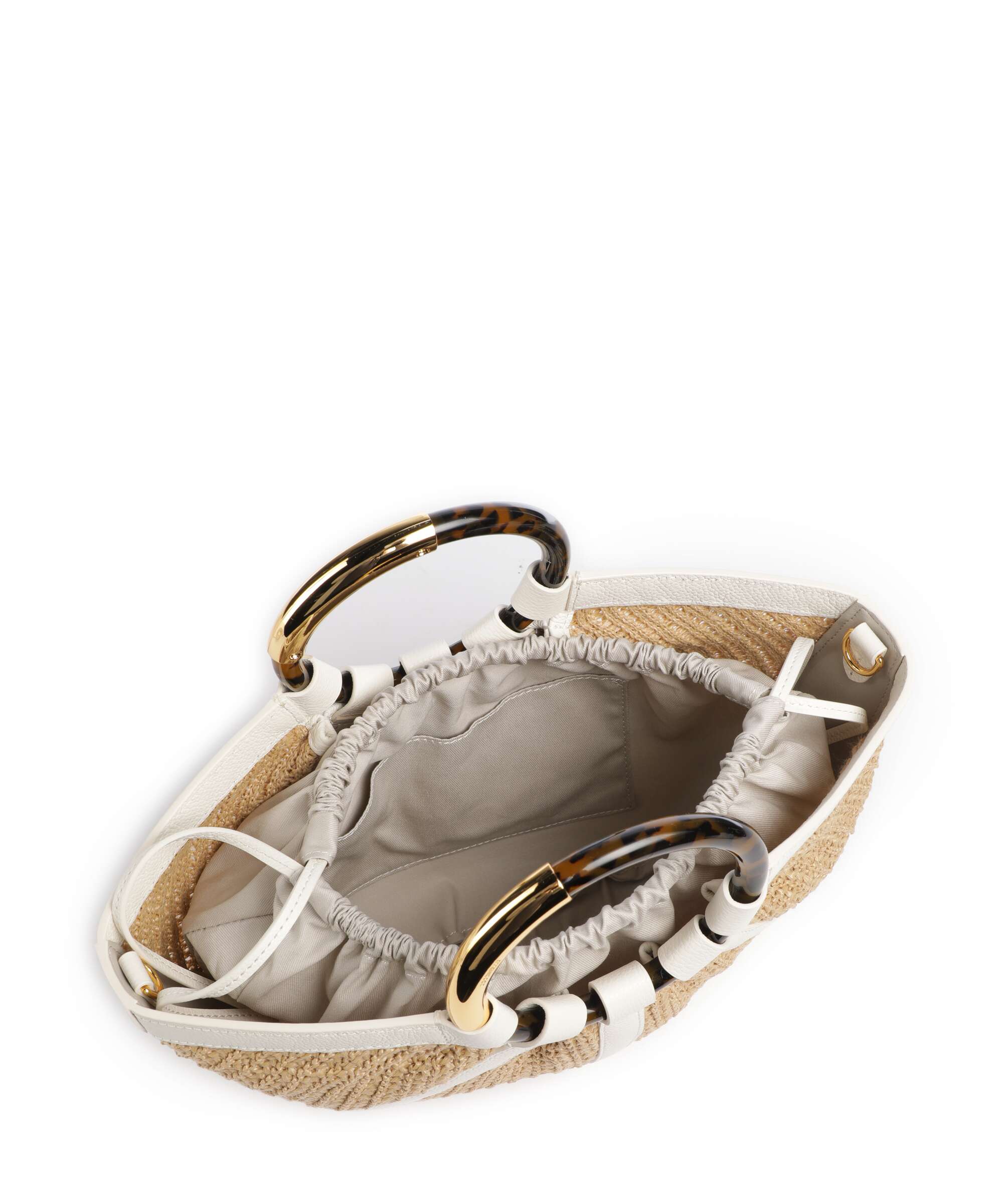 Coccinelle Shell Straw Torebka natural/pearl - Image 7