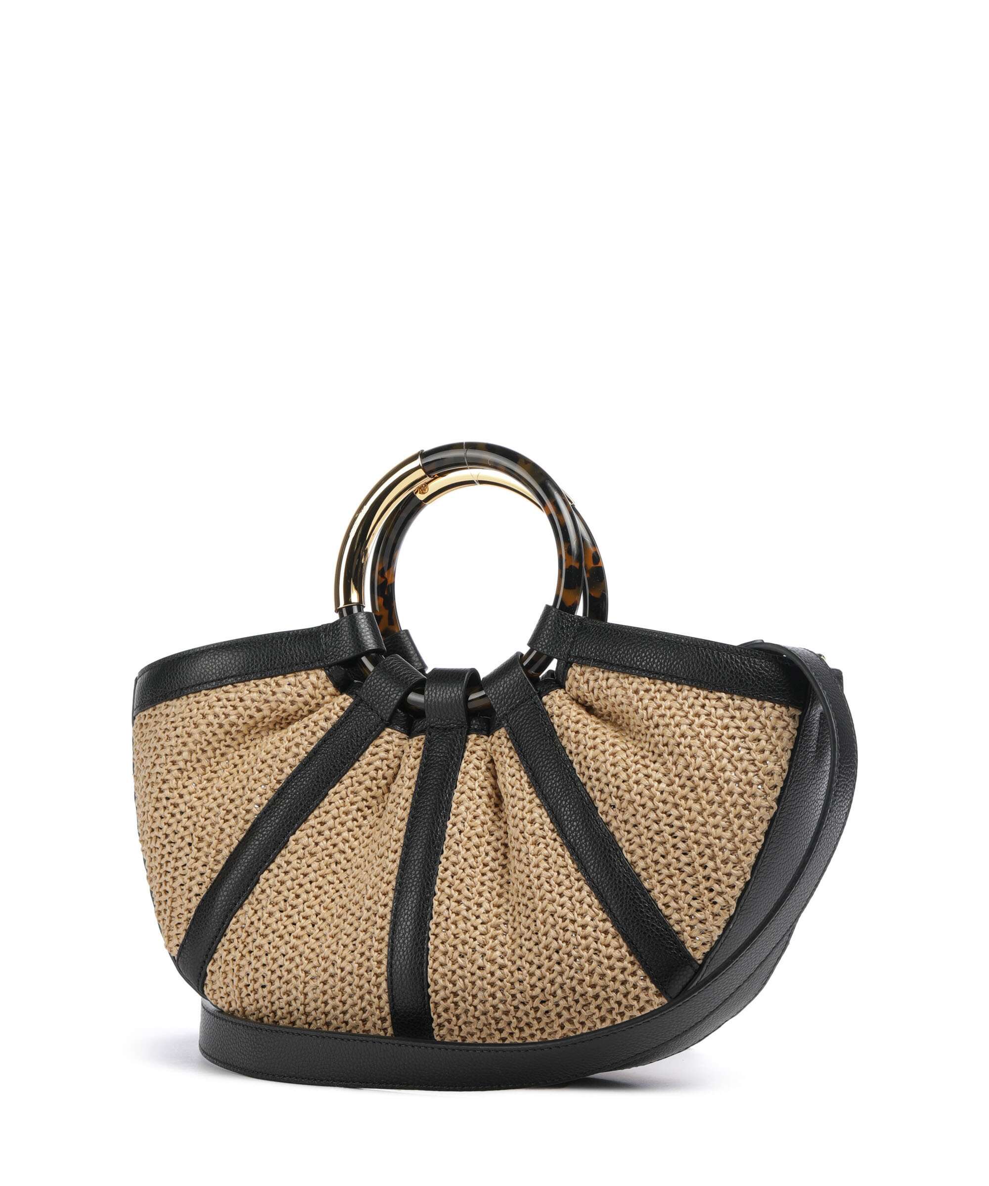Coccinelle Shell Straw Torebka natural/noir - Image 2