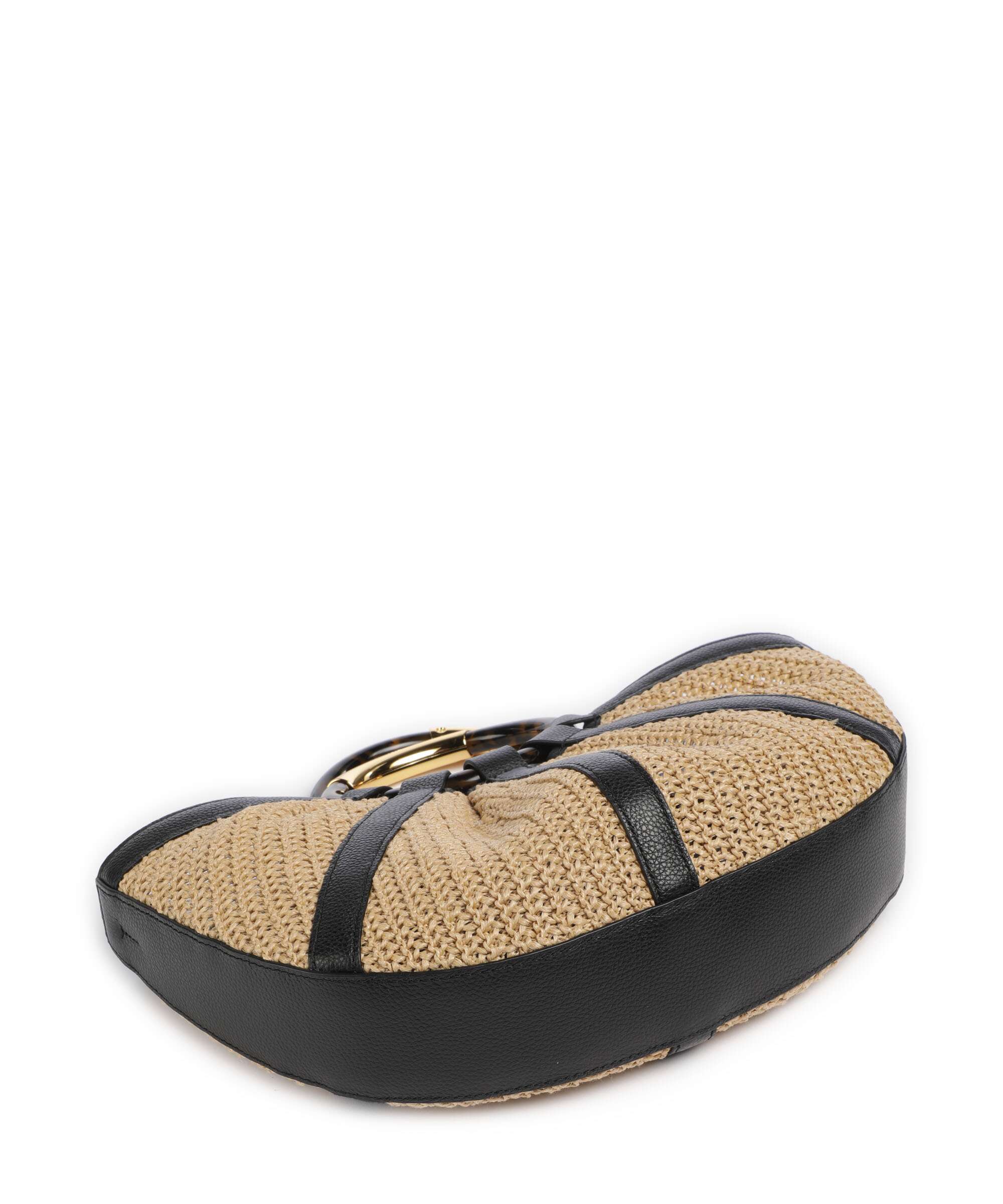 Coccinelle Shell Straw Torebka natural/noir - Image 5
