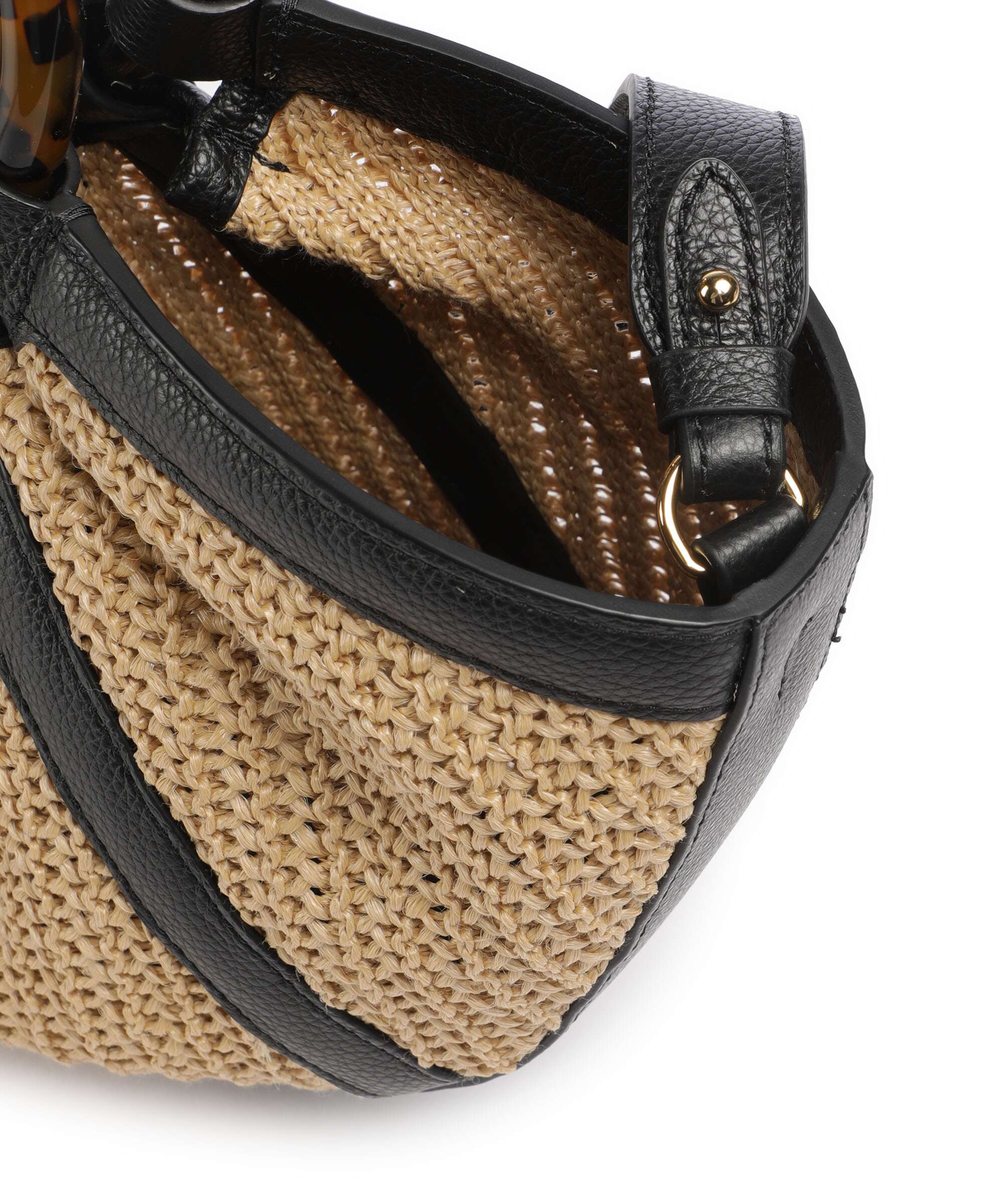 Coccinelle Shell Straw Torebka natural/noir - Image 6