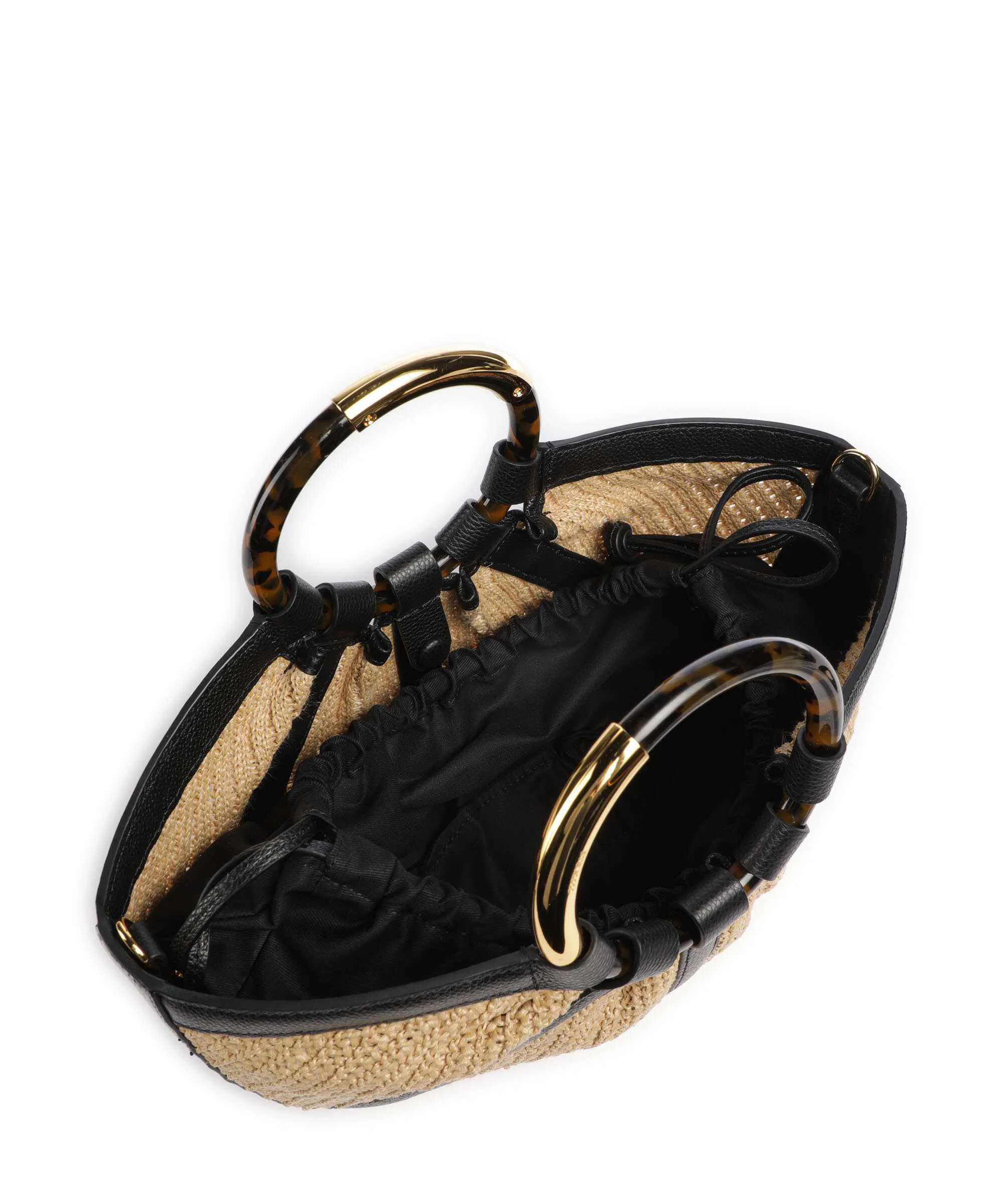 Coccinelle Shell Straw Torebka natural/noir - Image 7