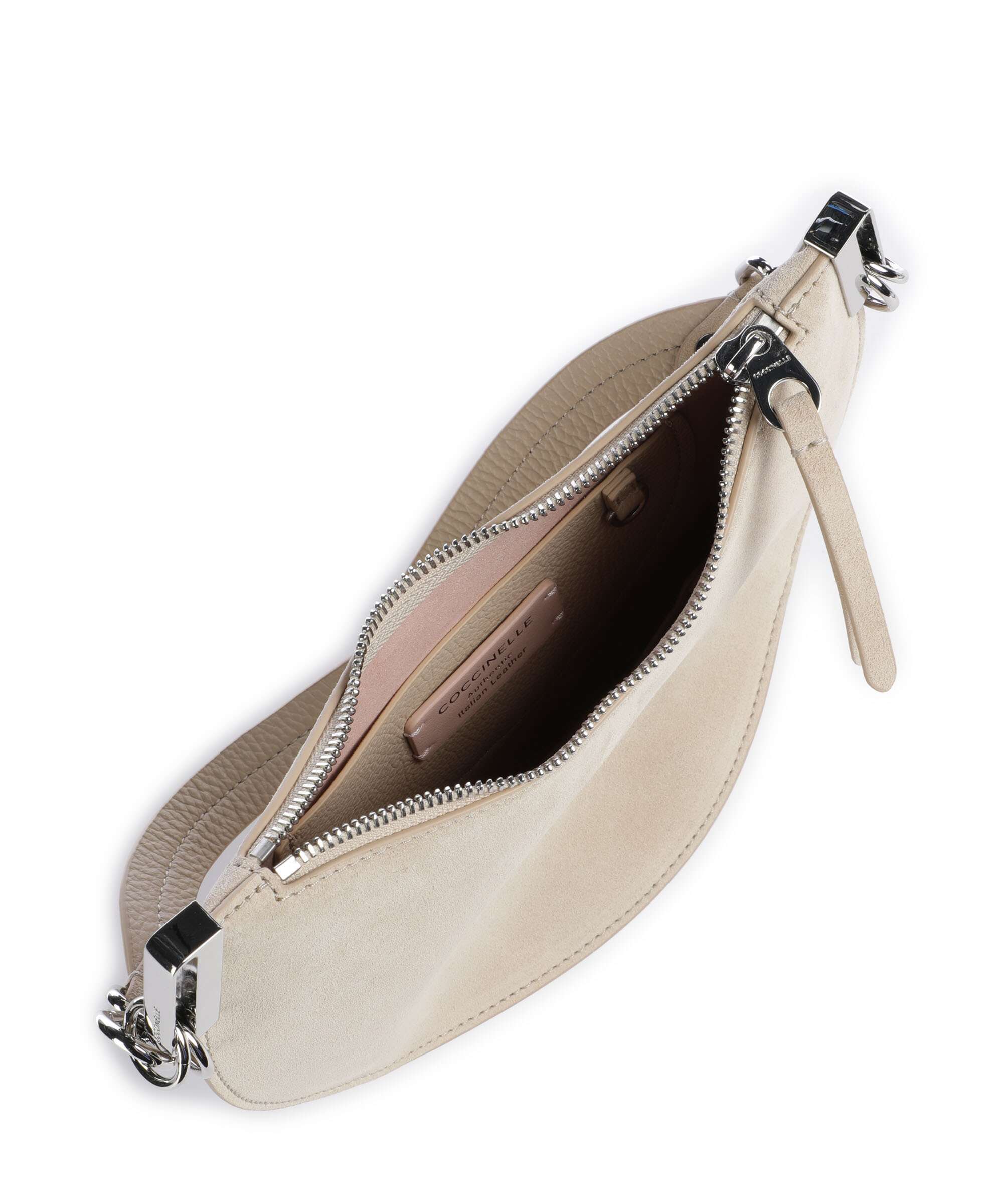 Coccinelle Sunup Suede Torba na ramię sandshell - Image 6