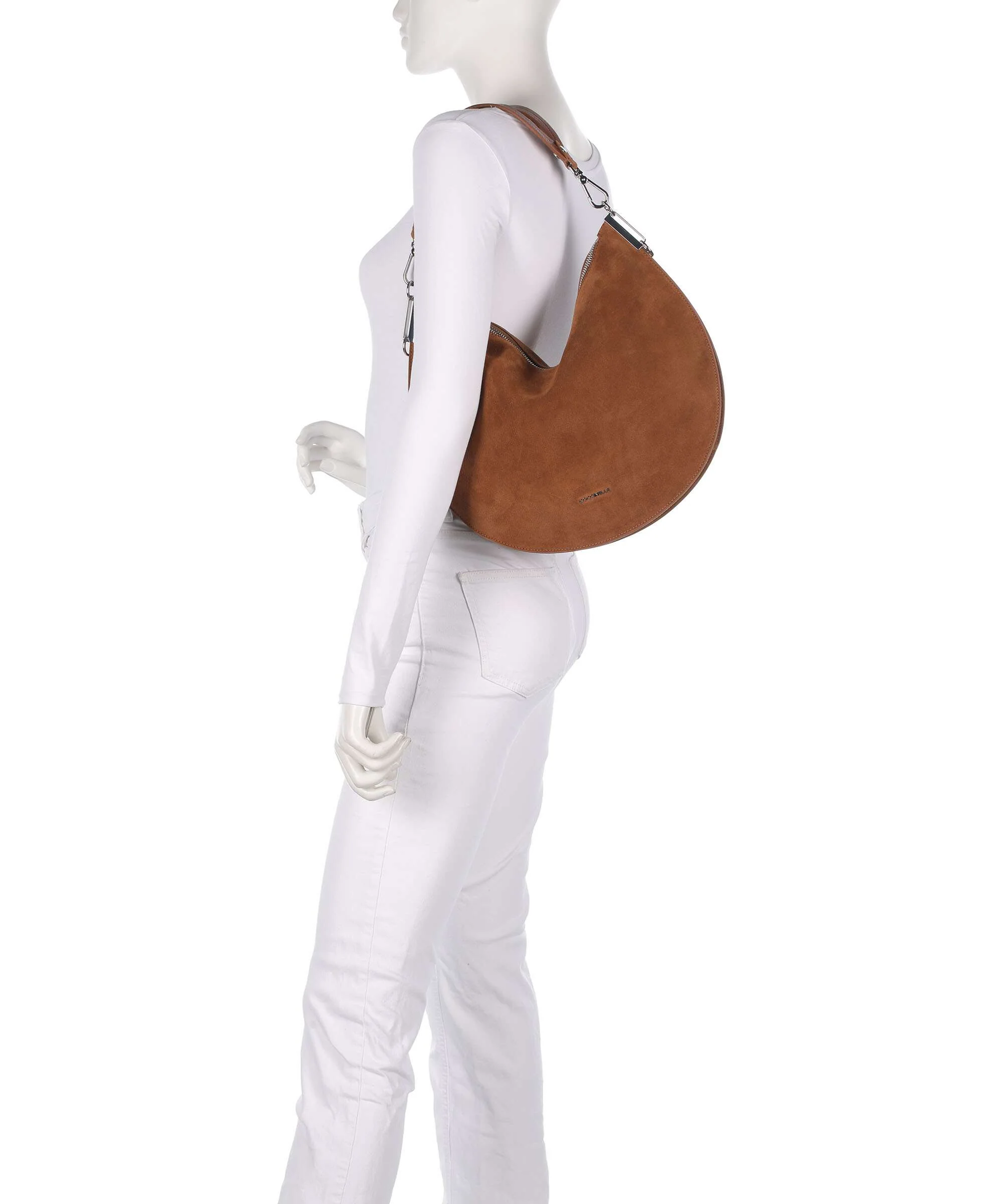 Coccinelle Sunup Suede Torebka worek cognac - Image 3