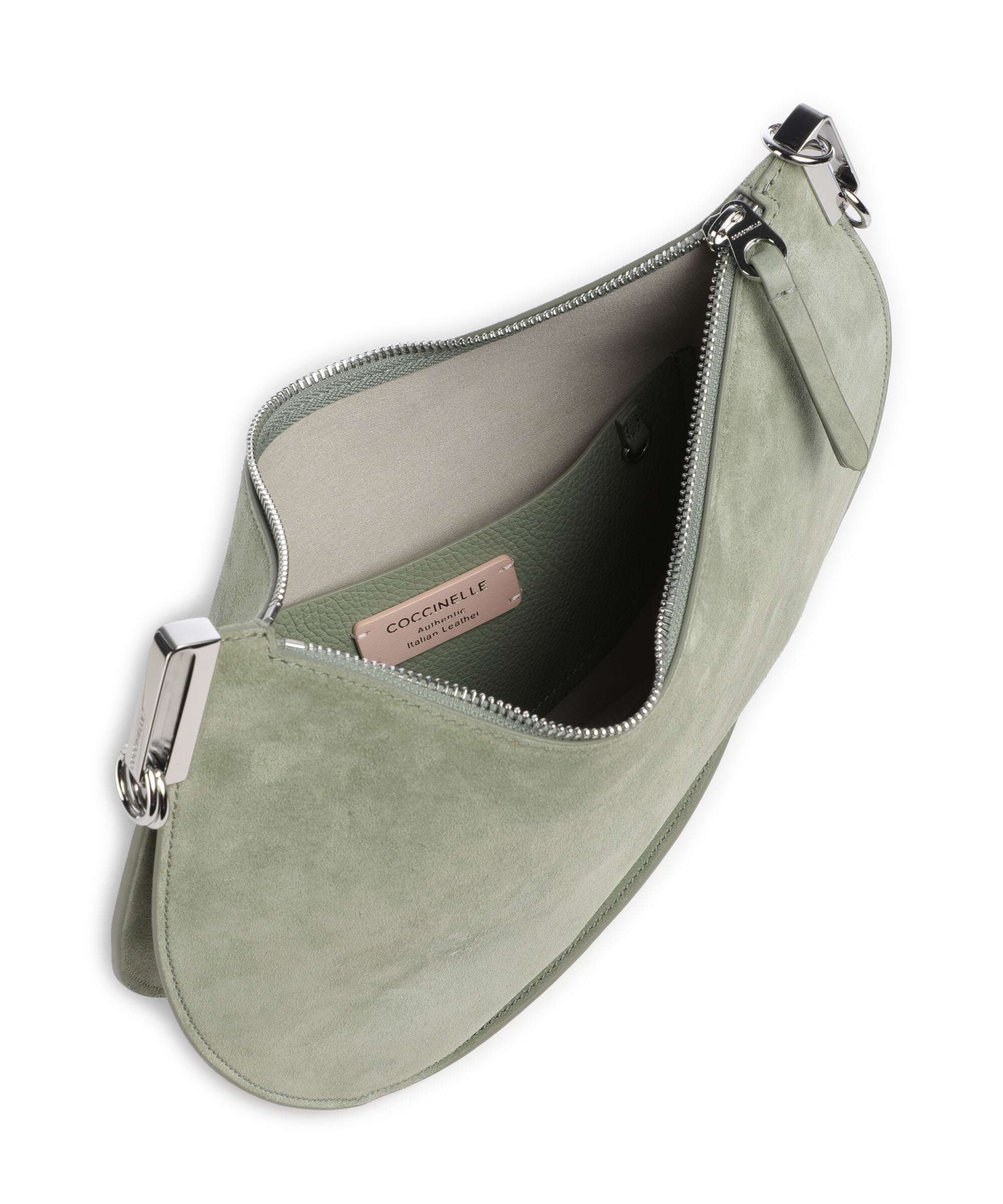 Coccinelle Sunup Suede Torebka worek greenery - Image 6