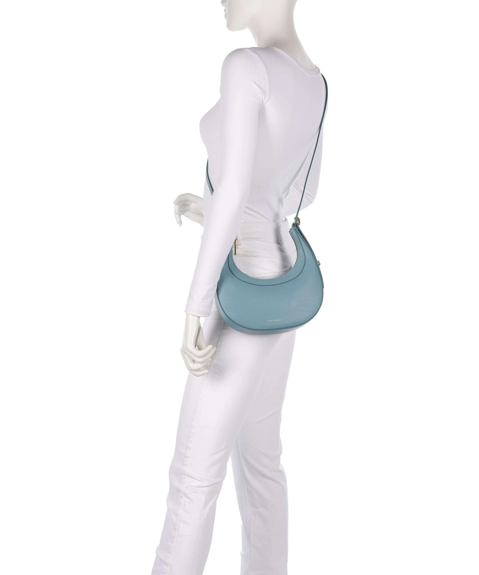 Coccinelle Whisper Torba na ramię arctic blue - Image 4
