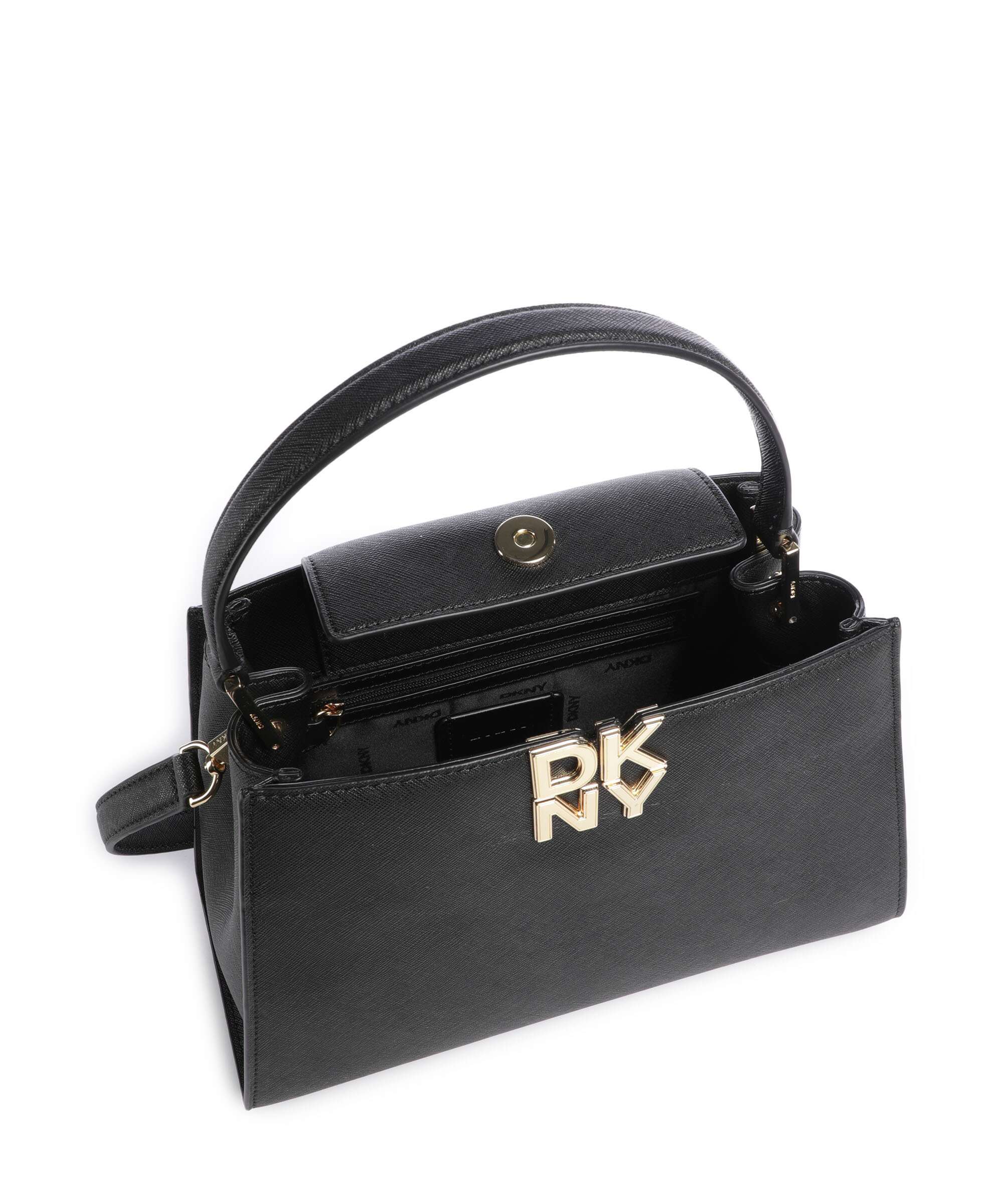 DKNY Foster Medium Torebka black/gold - Image 6