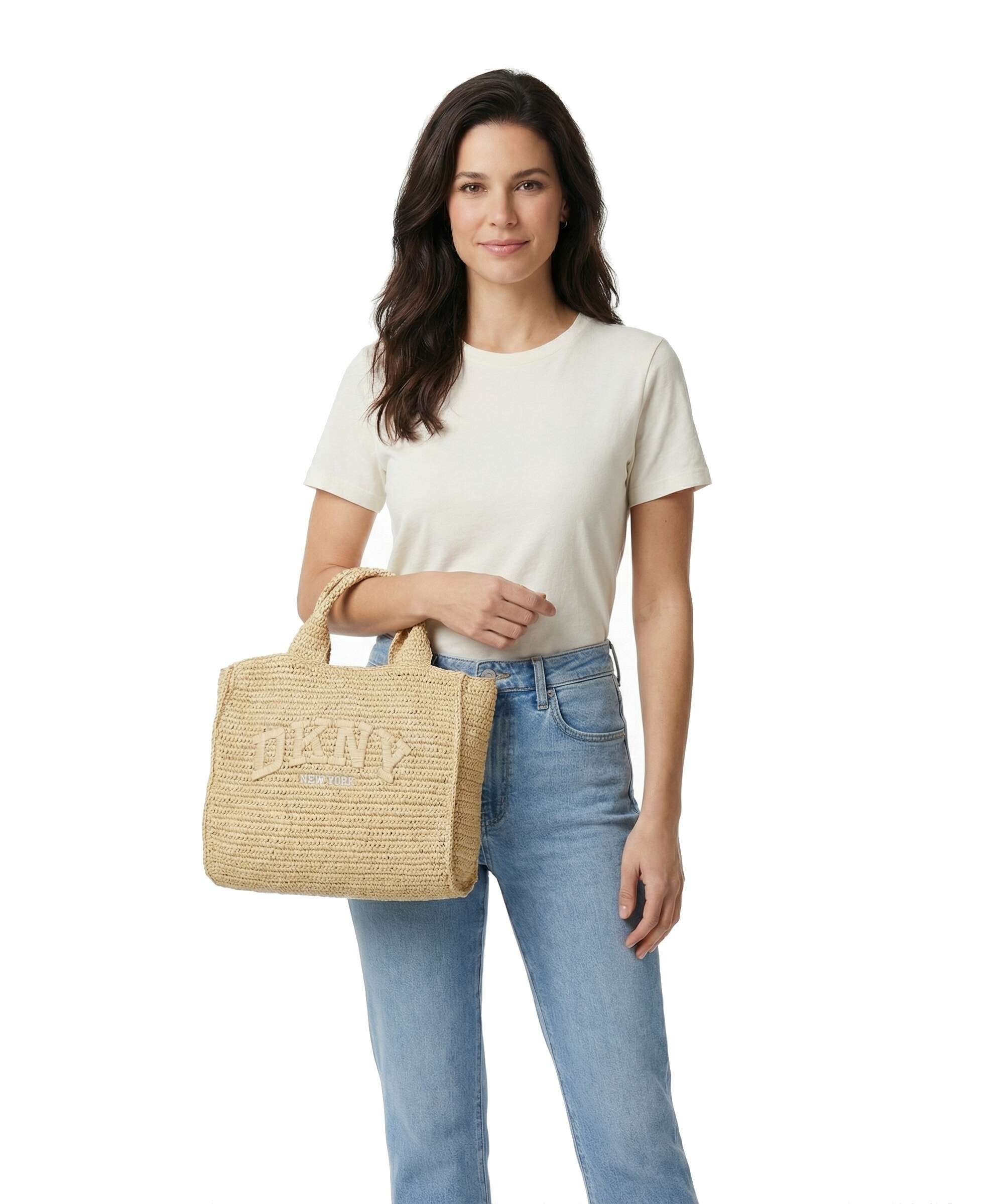 DKNY Hadlee Medium Torebka natural/saddle - Image 3