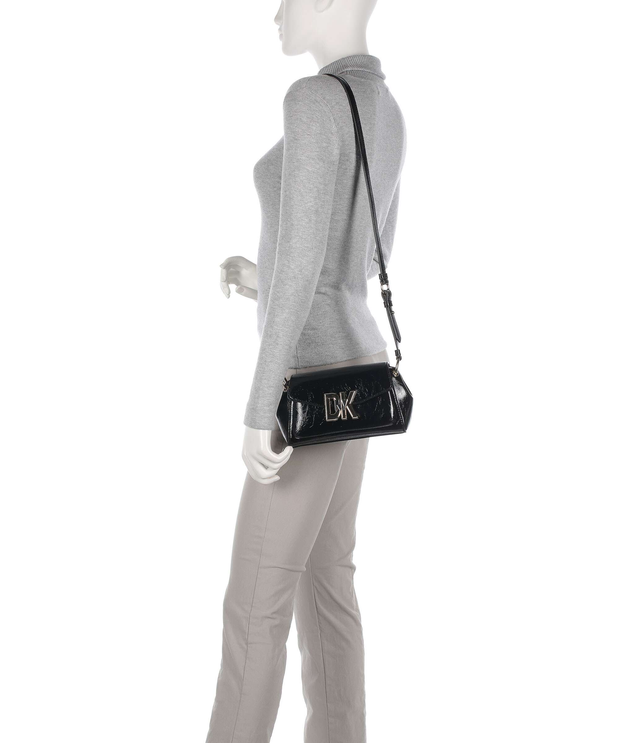 DKNY Milano Downtown Torba przez ramię black/gold - Image 3