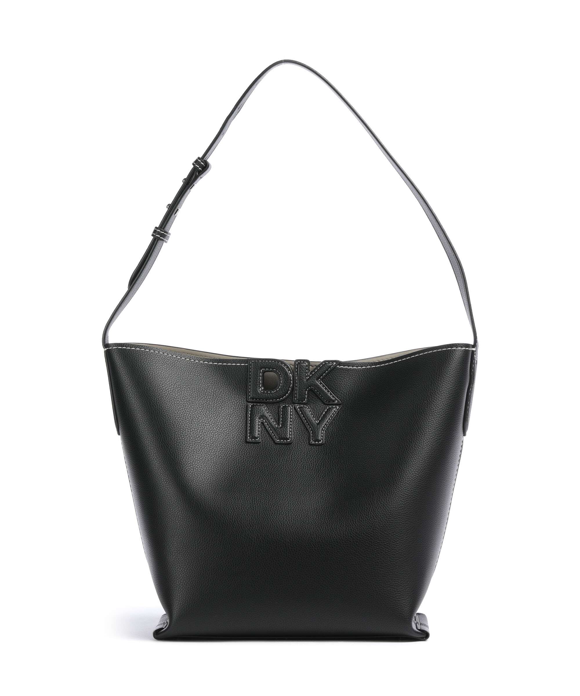 DKNY Nicole Torebka worek black/light taupe
