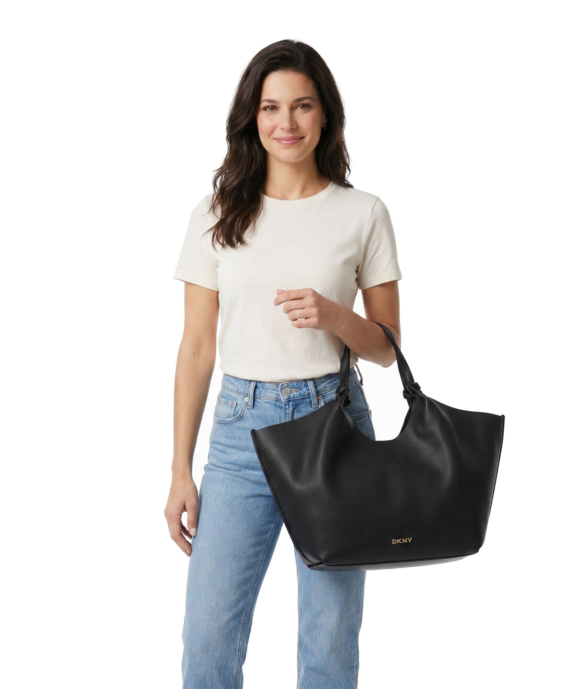 DKNY Paula Commuter Large Torba na zakupy black/gold - Image 3