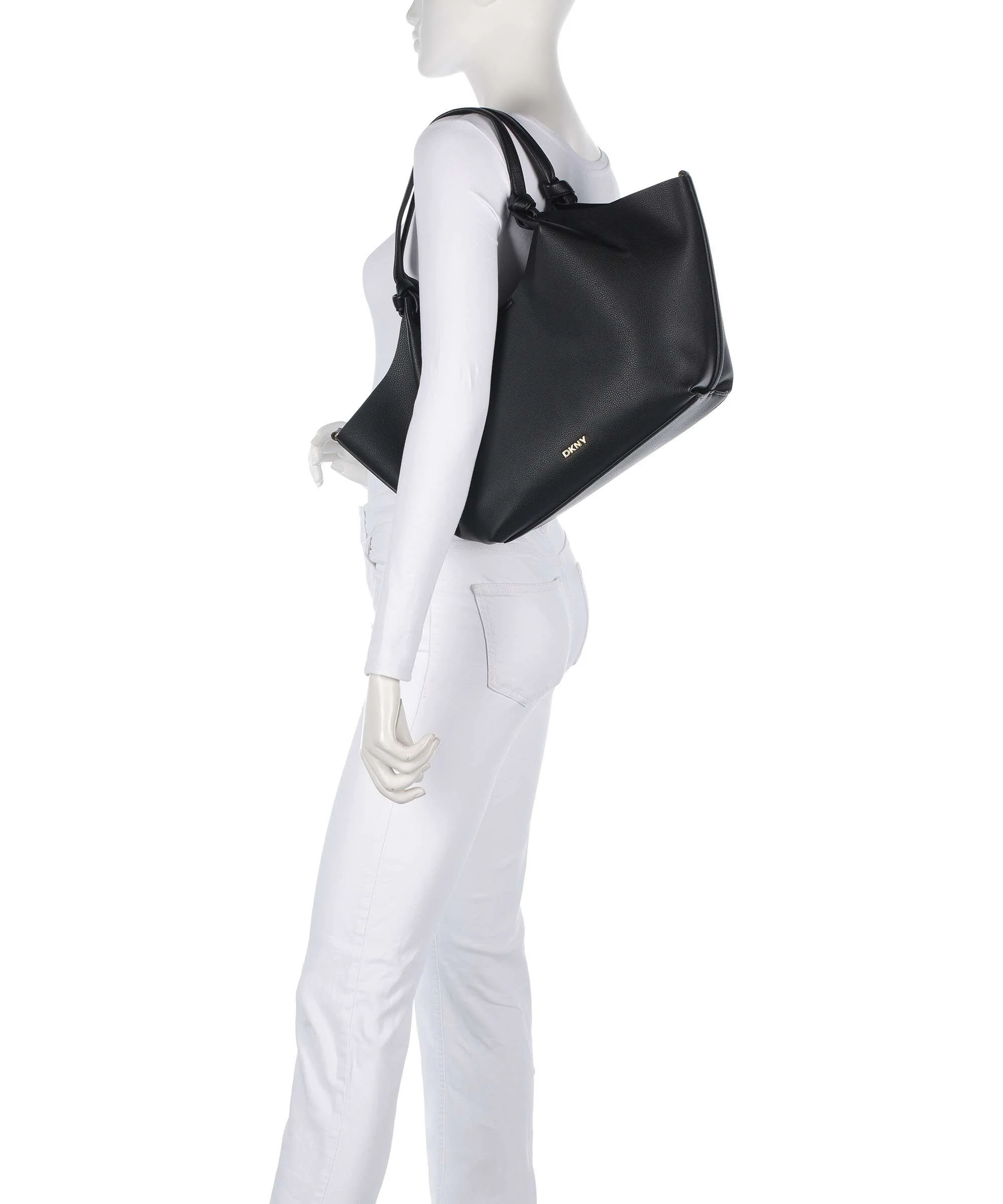 DKNY Paula Commuter Medium Torba na zakupy black/gold - Image 3