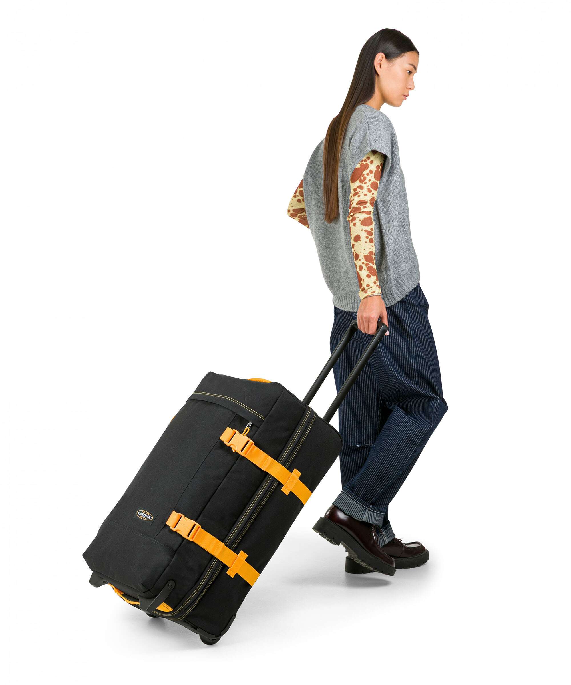 Eastpak Tranverz M Torba podróżna na kółkach kontrast mango - Image 3