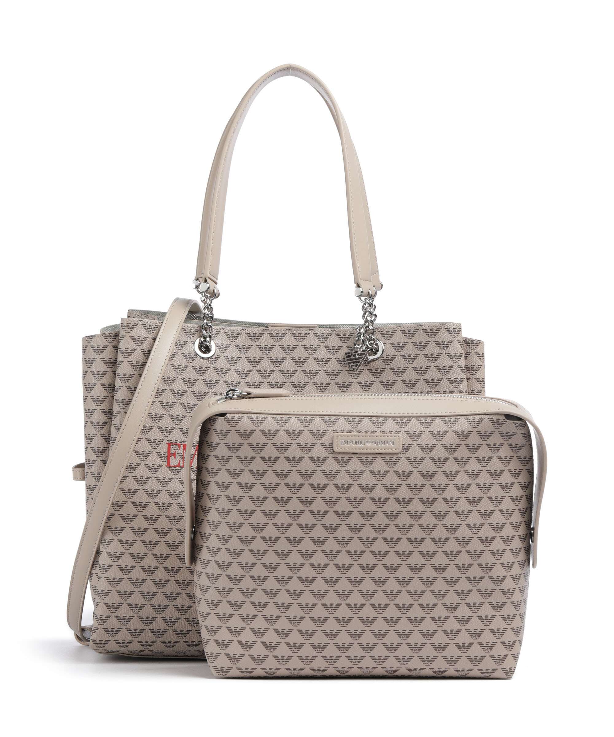 Emporio Armani Annie Torba na zakupy ecru/moro/rosso - Image 2