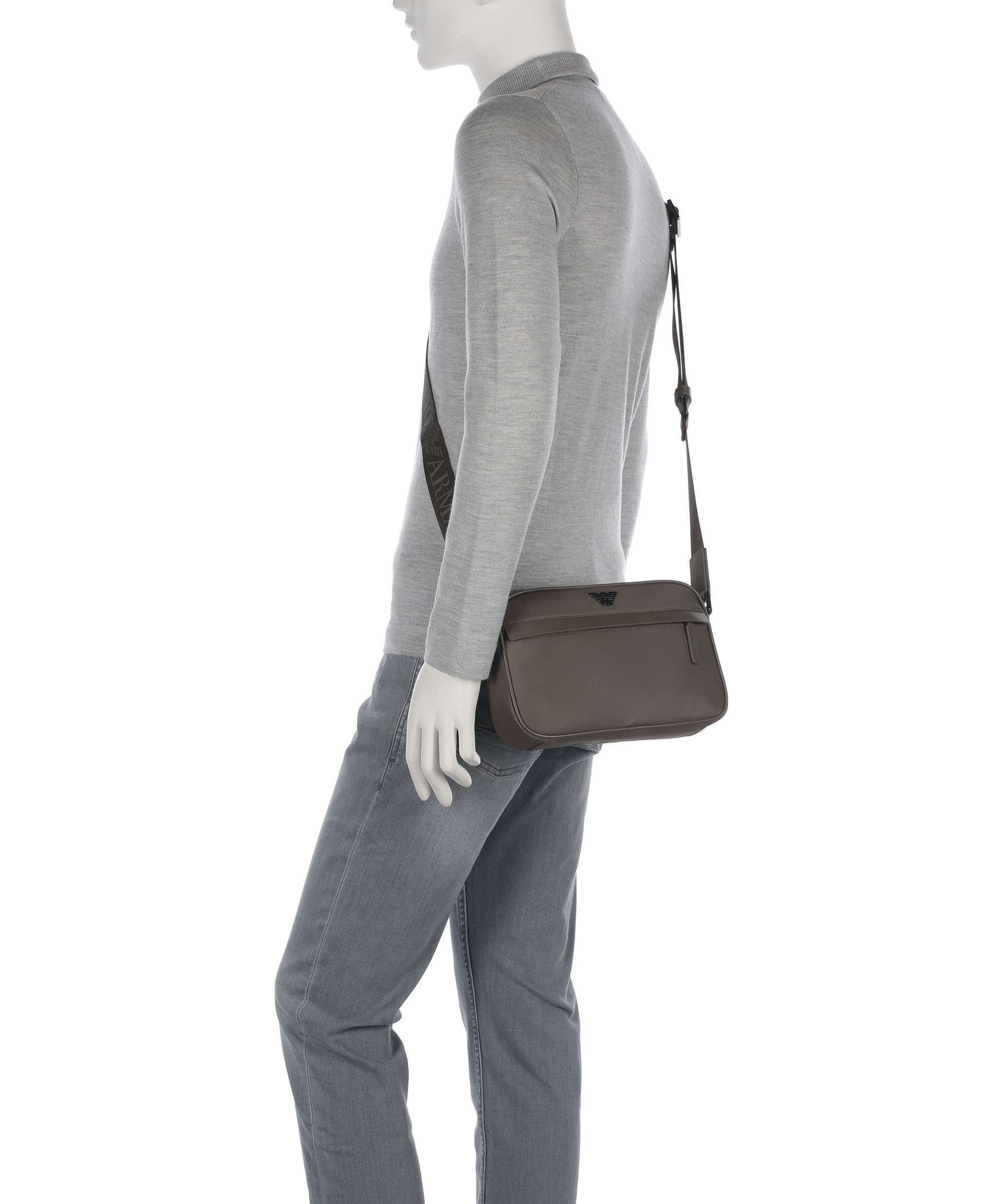 Emporio Armani Recycled Nylon Torba przez ramię major brown - Image 3