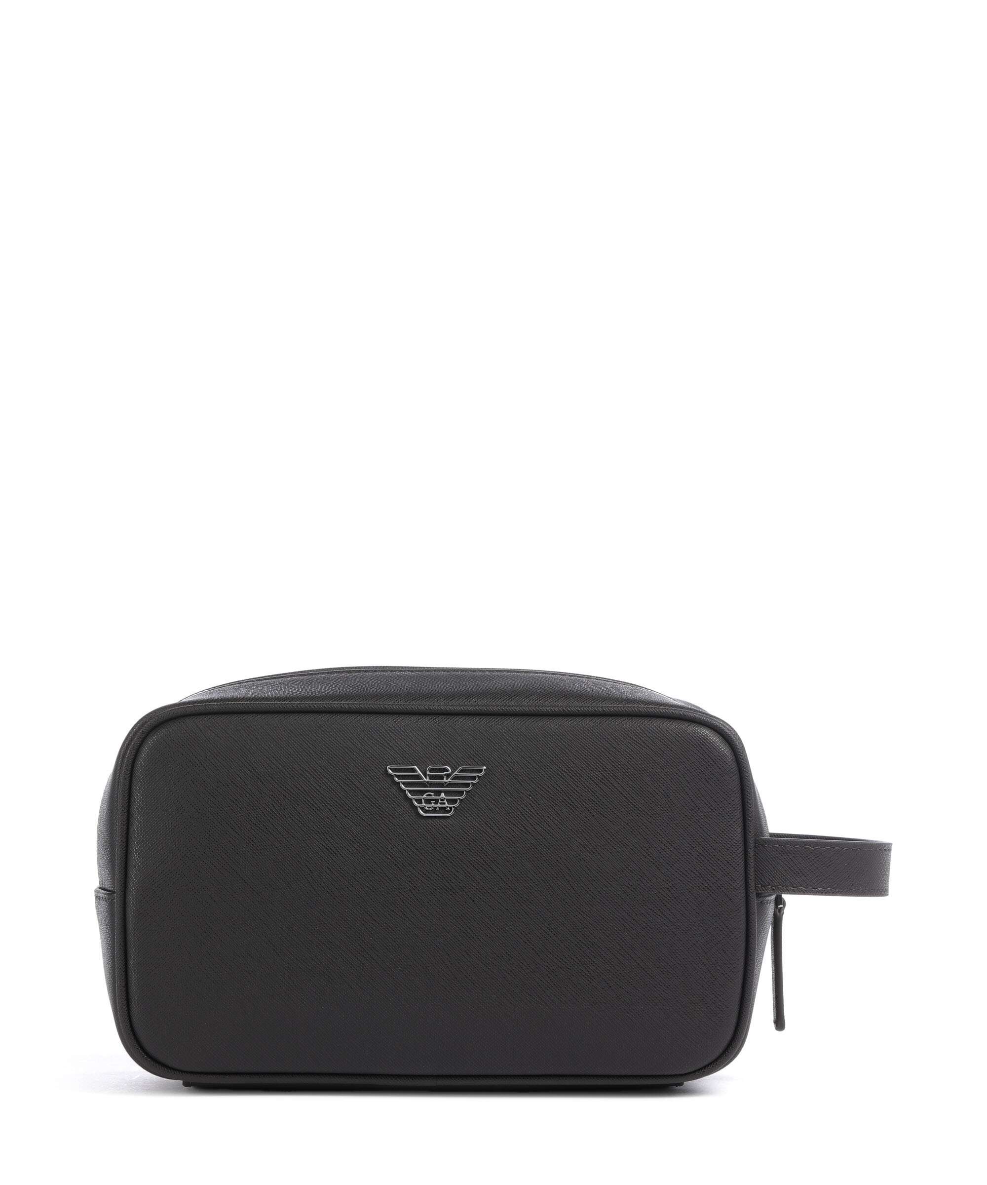 Emporio Armani Saffiano Animation Torby toaletowe ebony