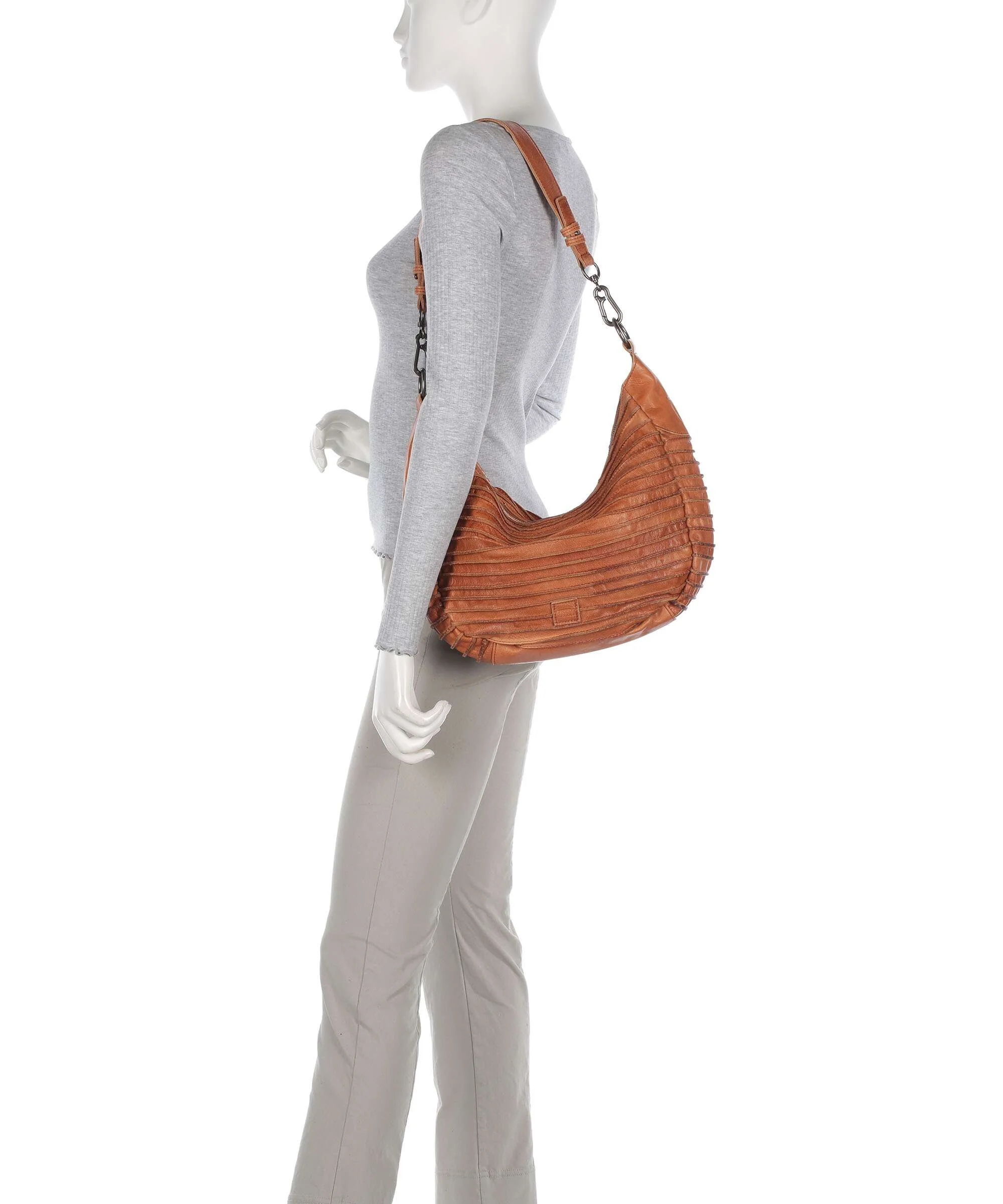 FredsBruder Bestseller Riffel Flowow Torebka worek dark caramel - Image 3