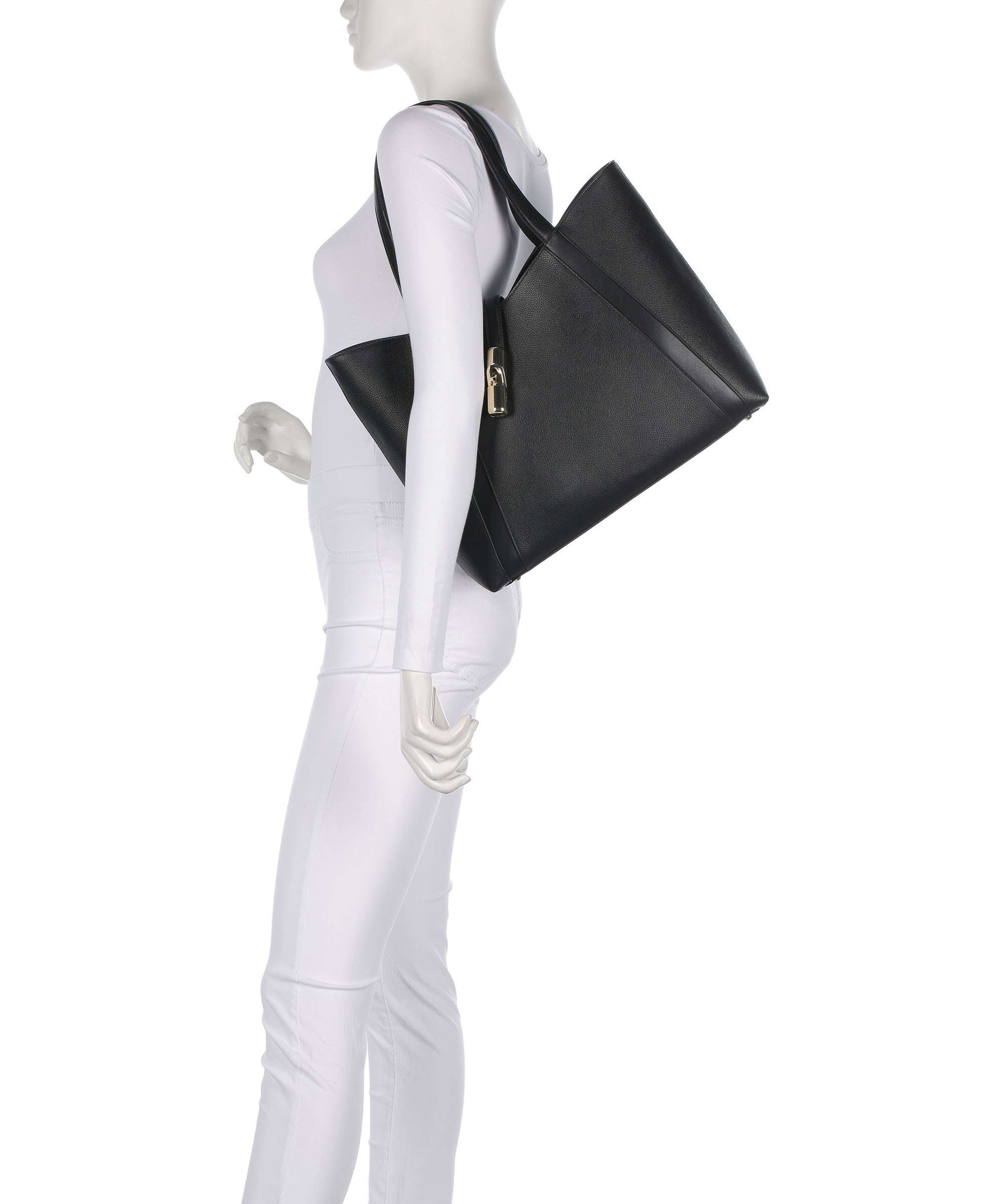 Furla Goccia L Torba na zakupy nero - Image 3