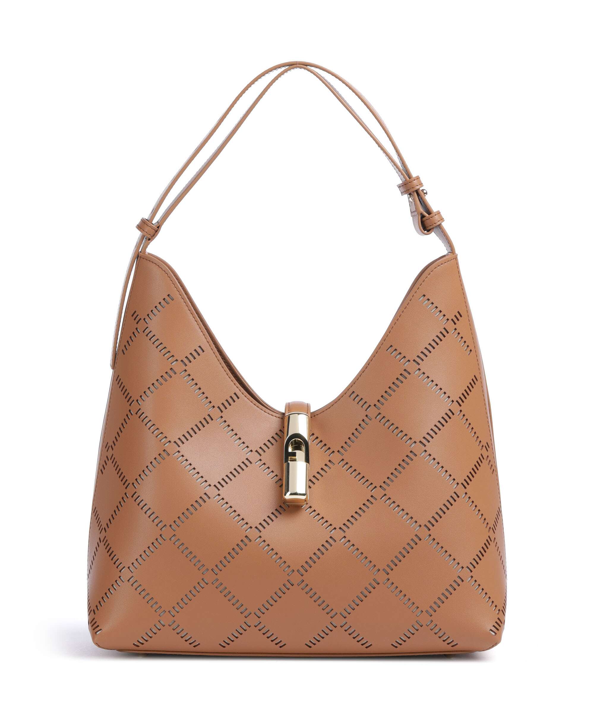 Furla Goccia M Torebka worek brandy