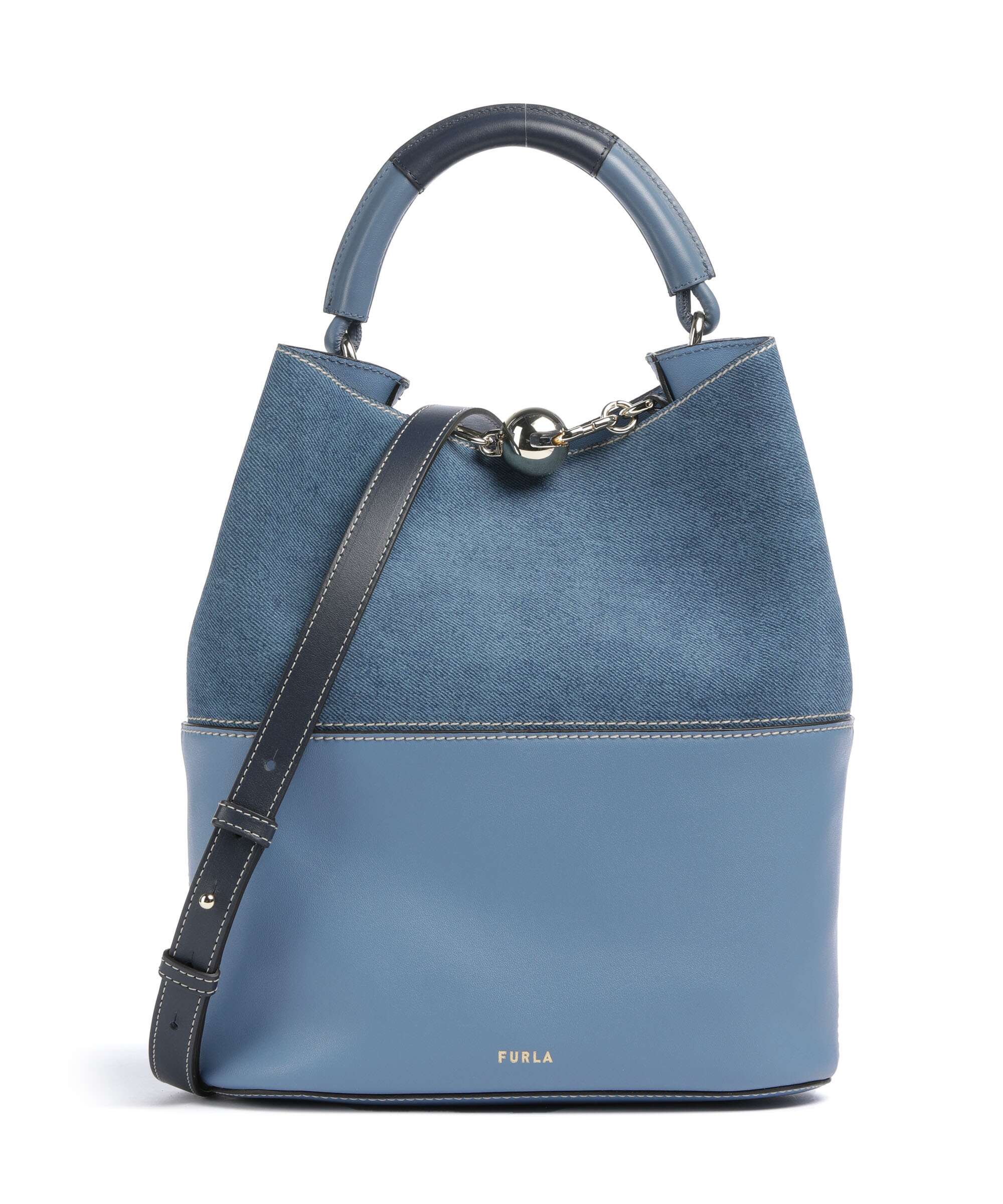 Furla Sfera S Torebka worek denim