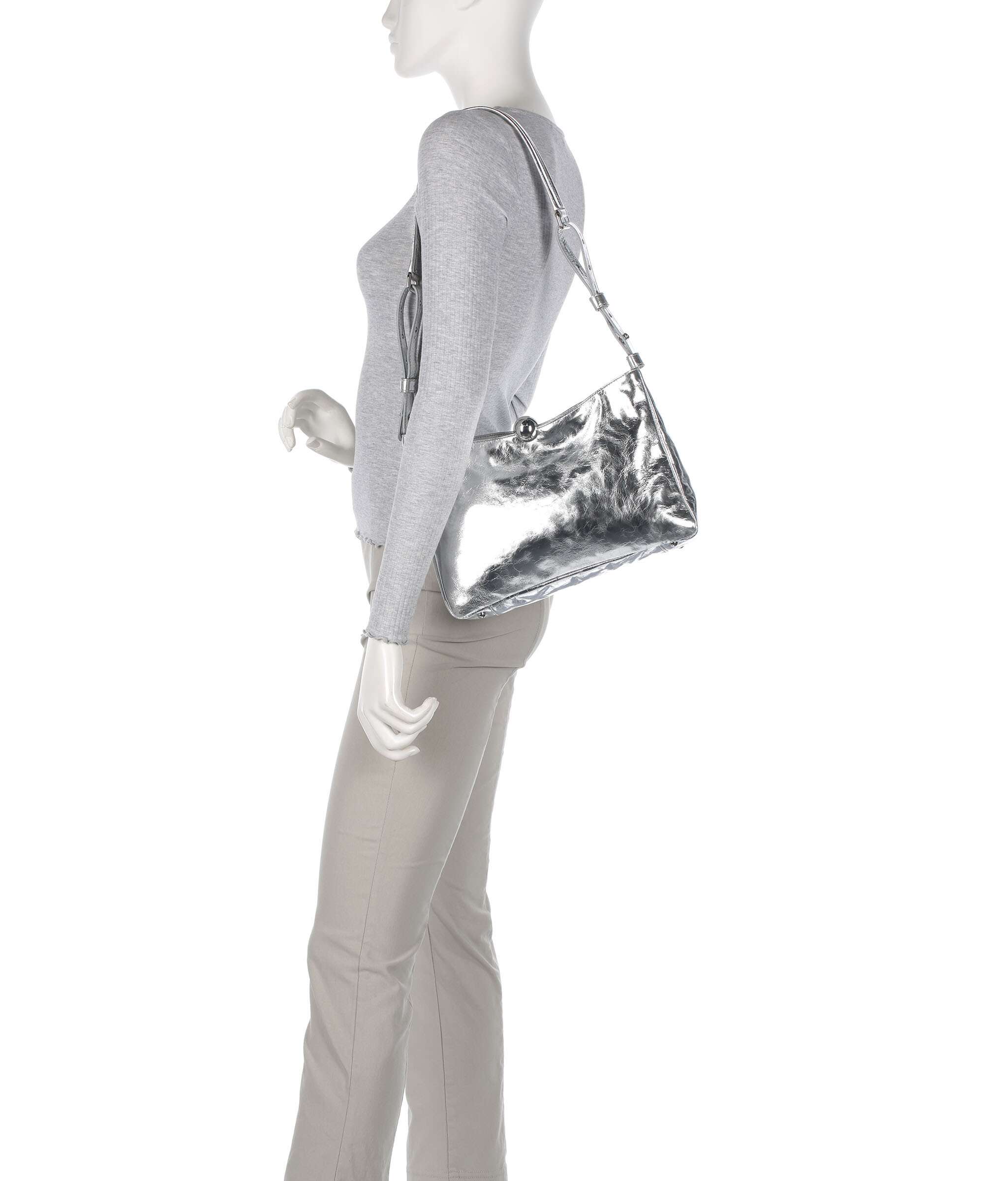 Furla Sfera Soft M Torba na ramię silver - Image 3