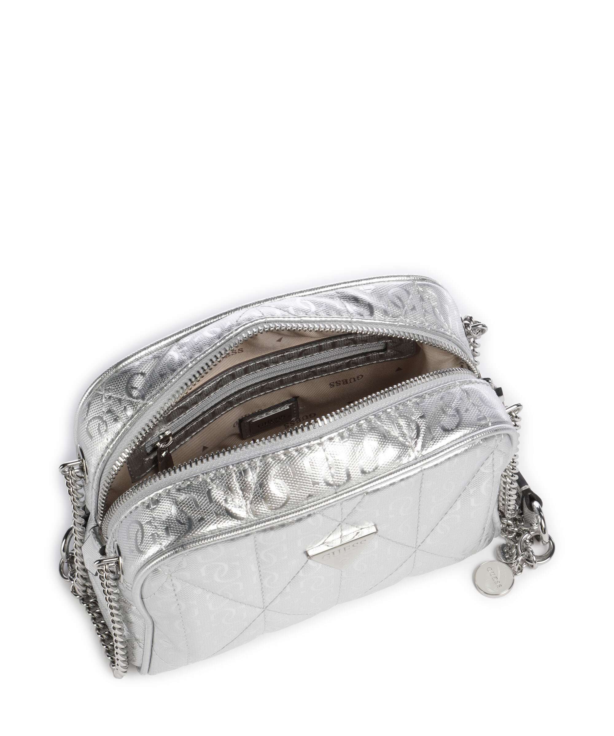 Guess Aldina G-Shine Torba przez ramię silver - Image 6