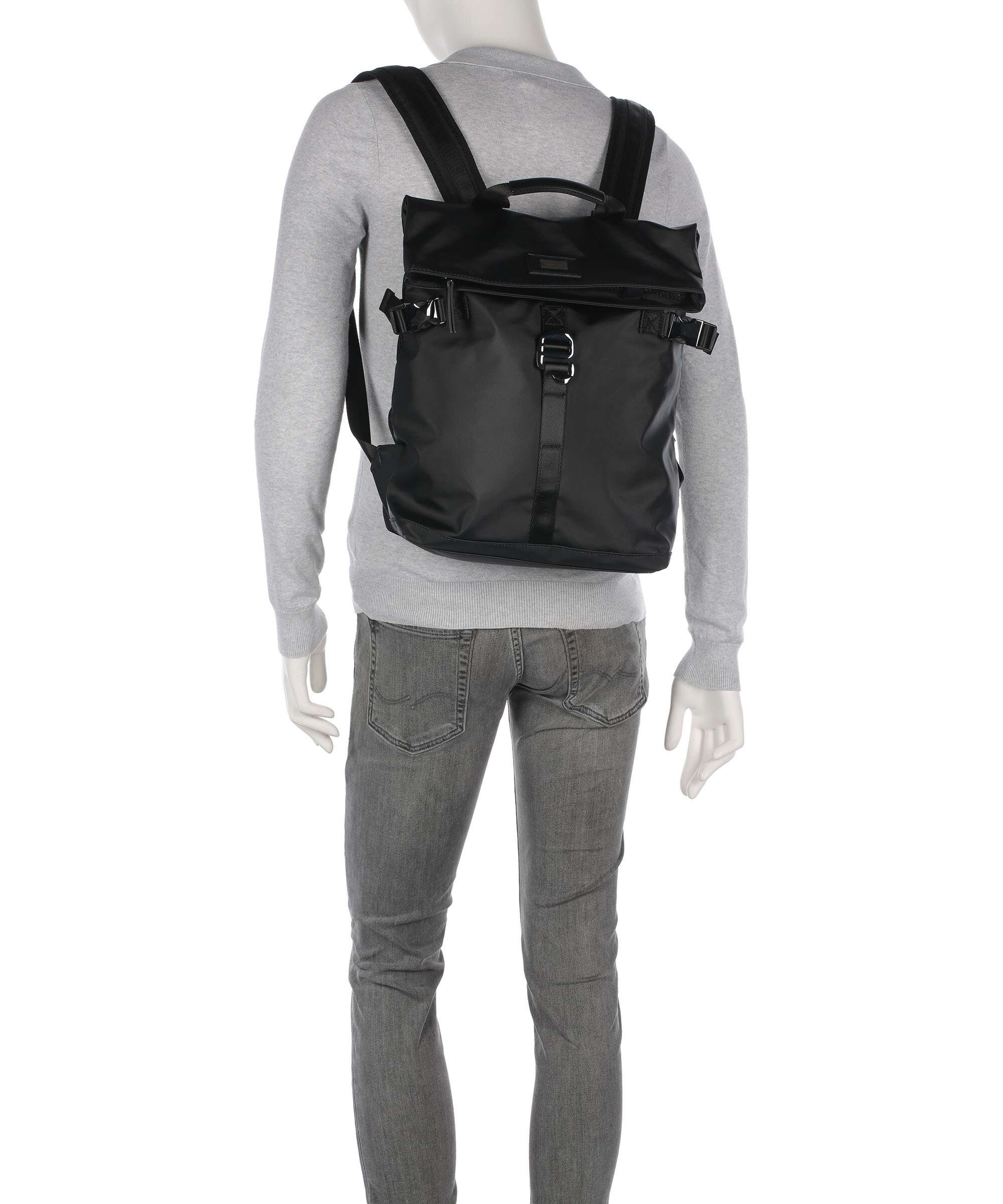 Guess Arezzo Plecak z rolowanym zamknięciem black - Image 3