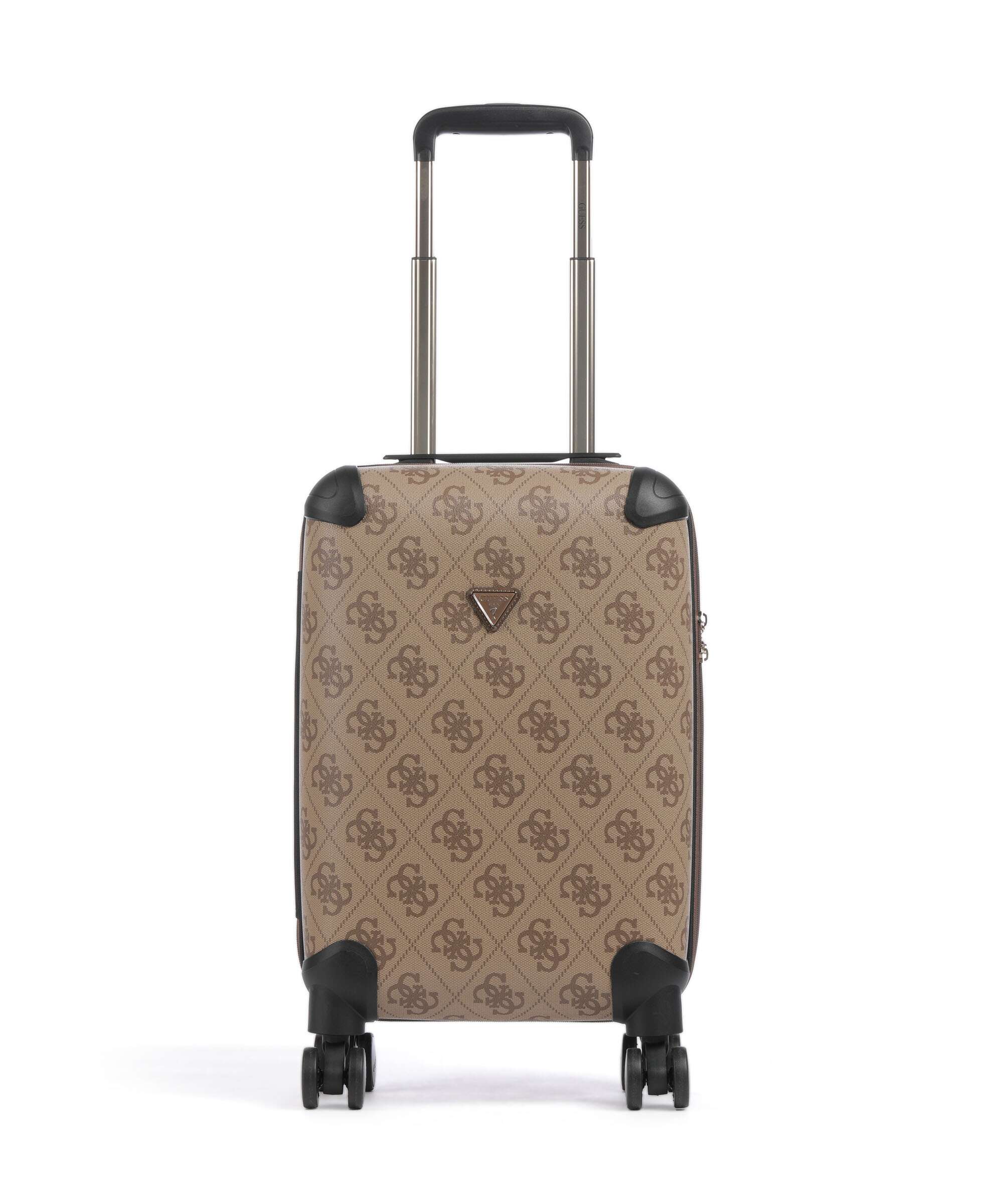 Guess Berta 4G Logo Walizka na 4 kołach latte logo/brown