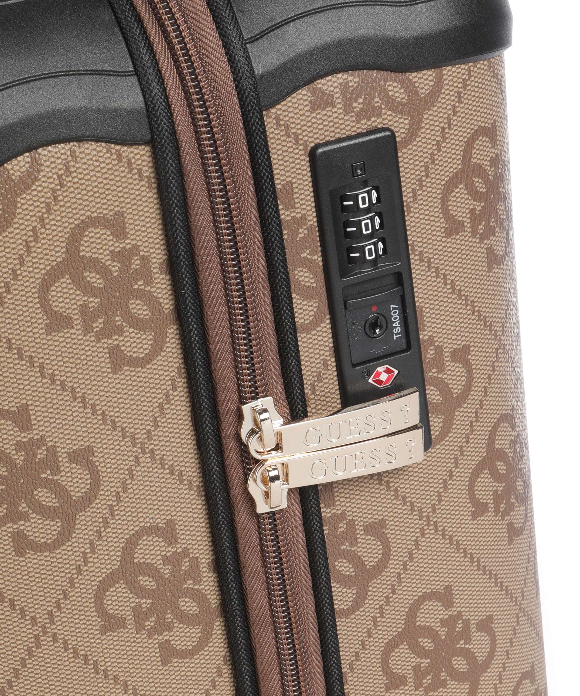 Guess Berta 4G Logo Walizka na 4 kołach latte logo/brown - Image 3
