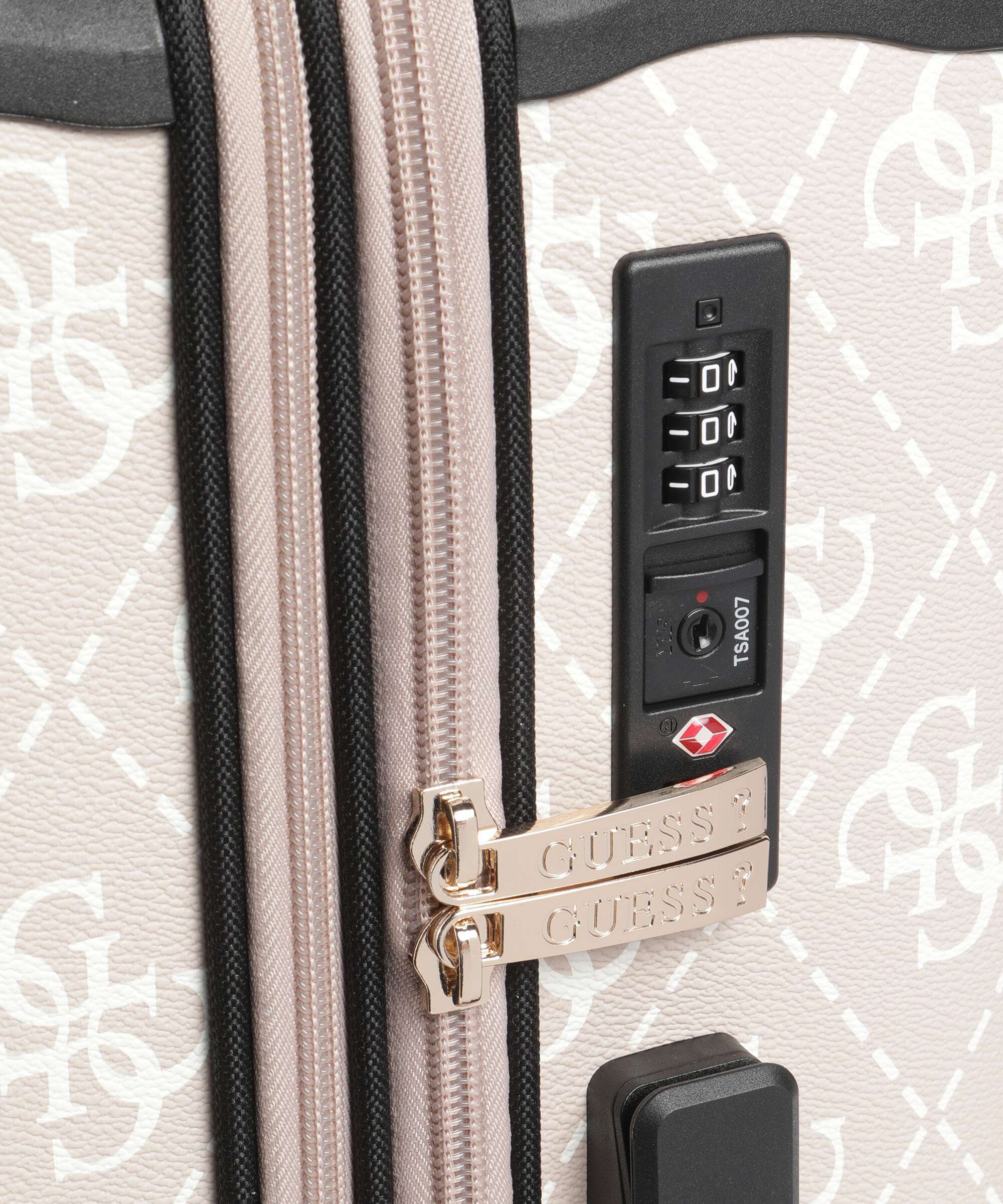 Guess Berta Maxi 4G Walizka na 4 kołach sand logo - Image 3