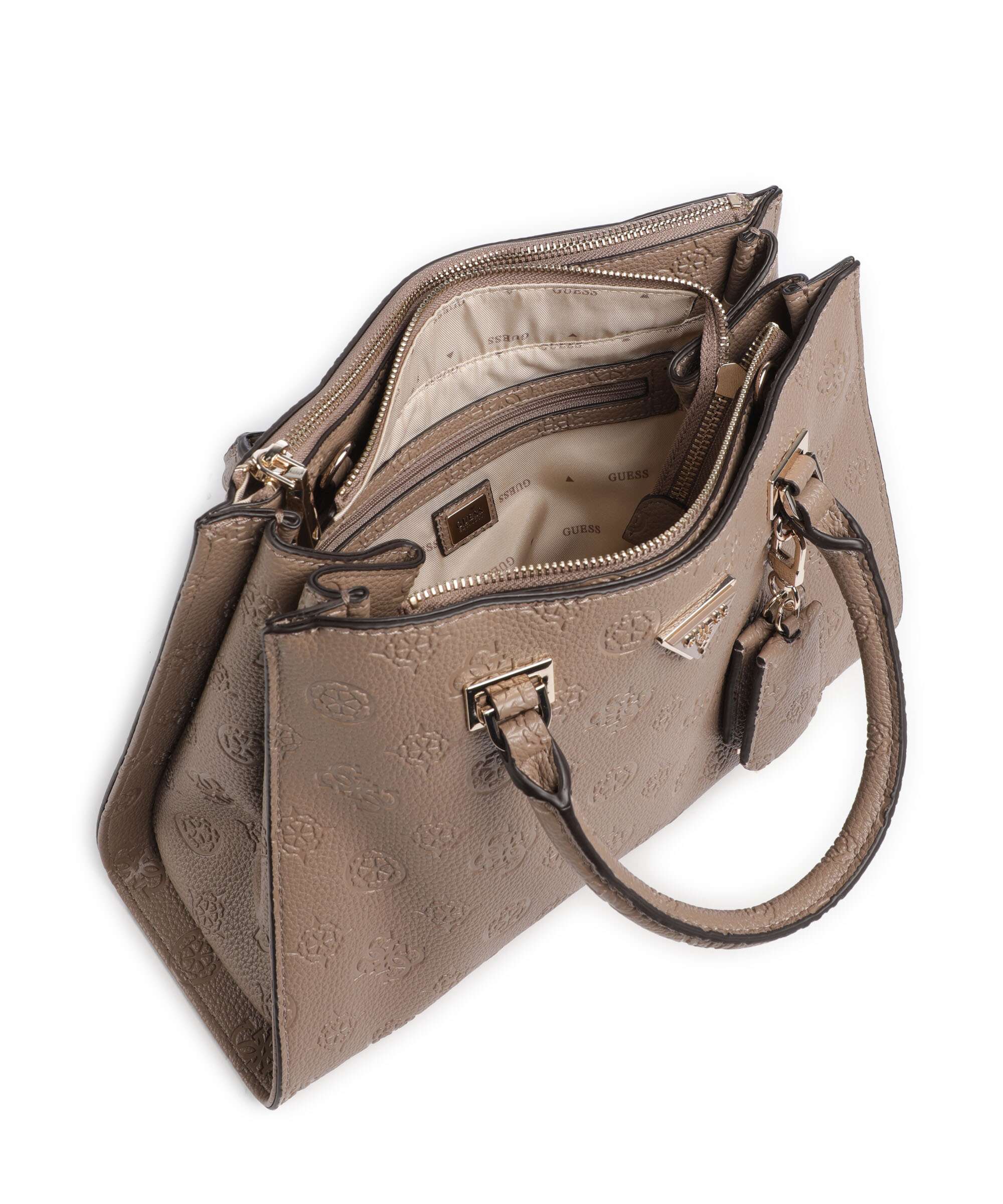 Guess Cresidia Torebka dark taupe logo - Image 6