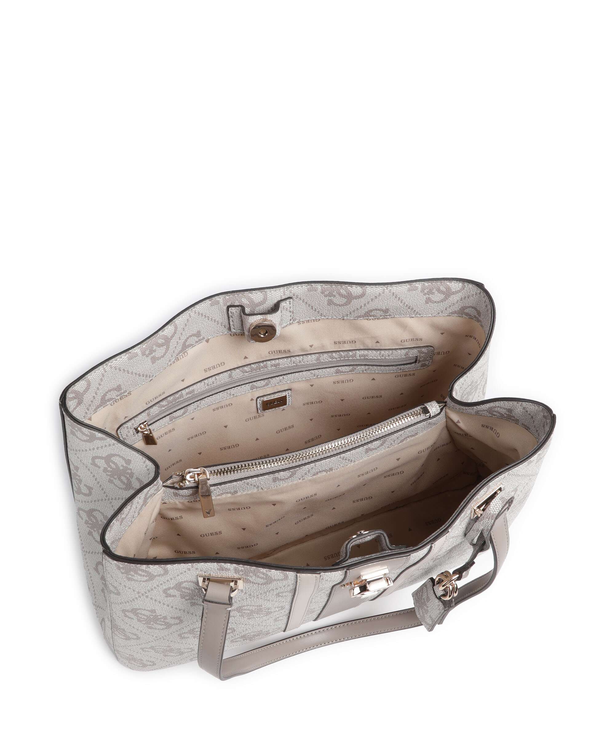 Guess Erenia Torba na zakupy dark taupe logo - Image 6