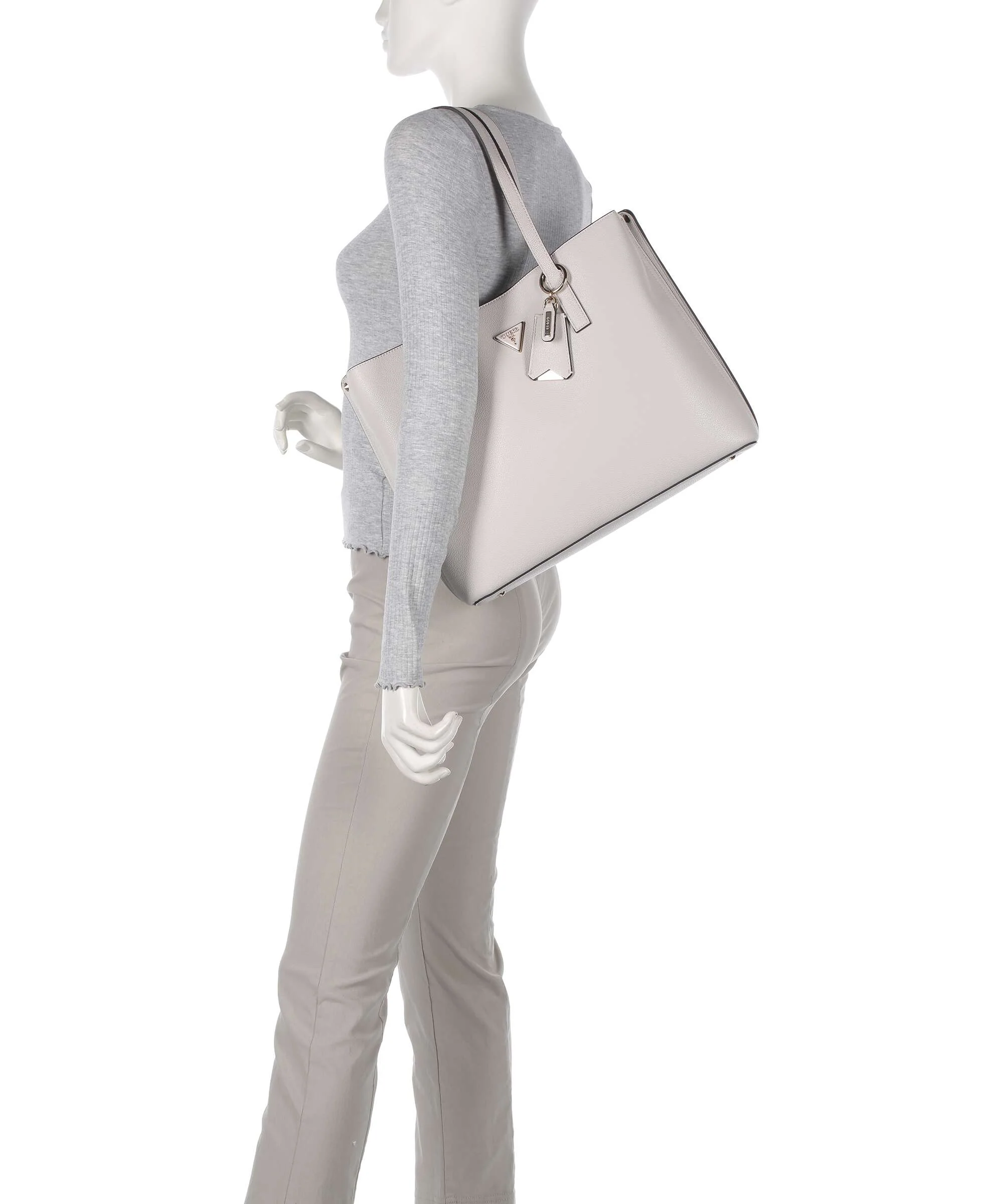 Guess Meridian Torba na zakupy ivory - Image 3