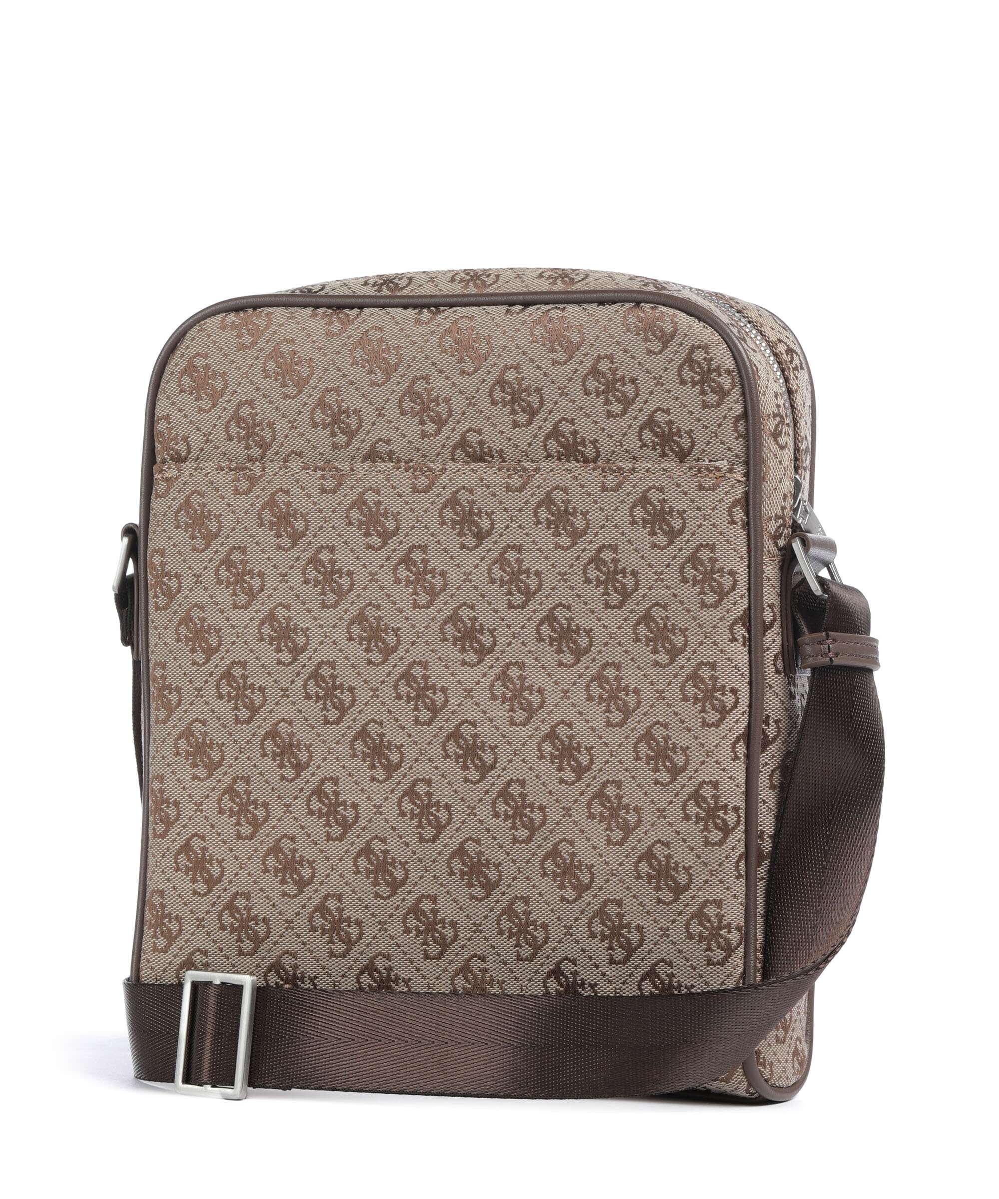 Guess Milano 4G Jacquard Stripe Torba przez ramię beige/brown - Image 2