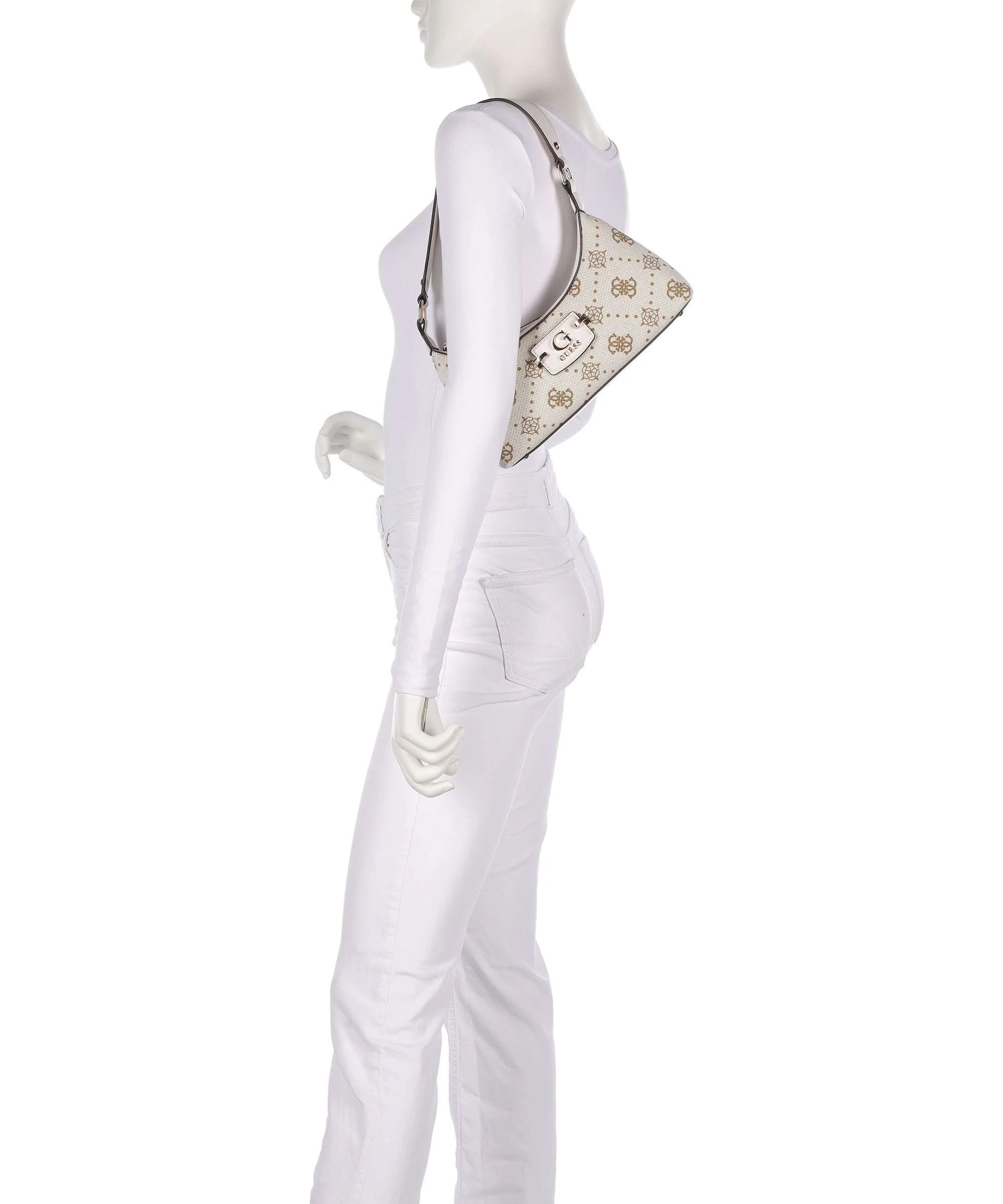 Guess Neda 4G Peony Logo Torba na ramię offwhite logo - Image 3
